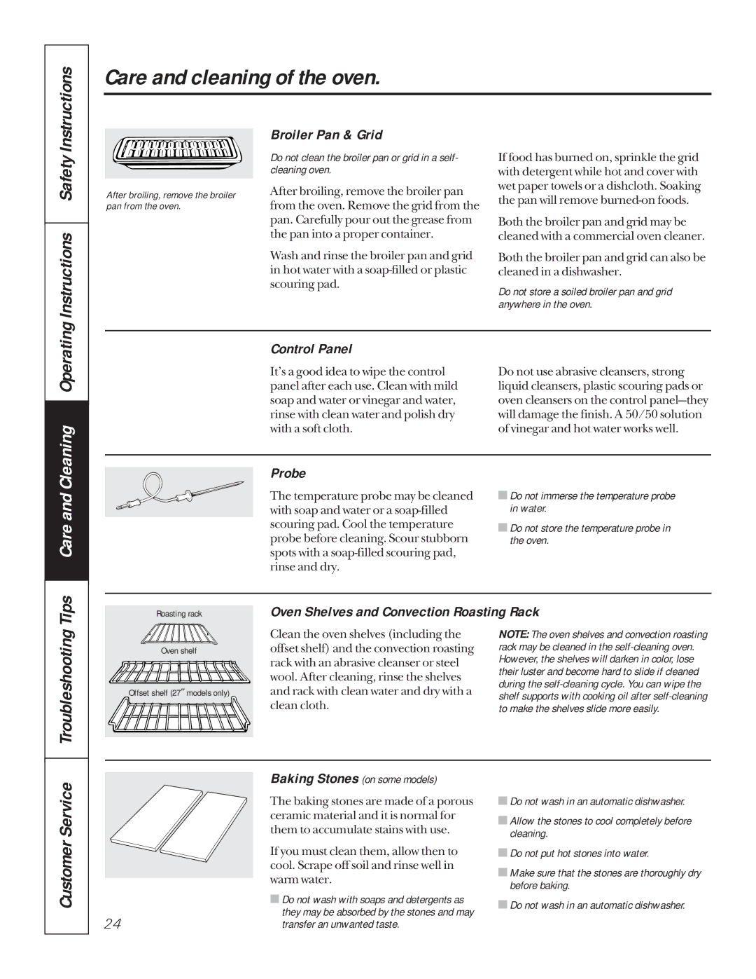 GE jt950, JKP56, JKP18, JTP18, jk910, jk950, jt910 owner manual Instructions Safety, Customer Service 