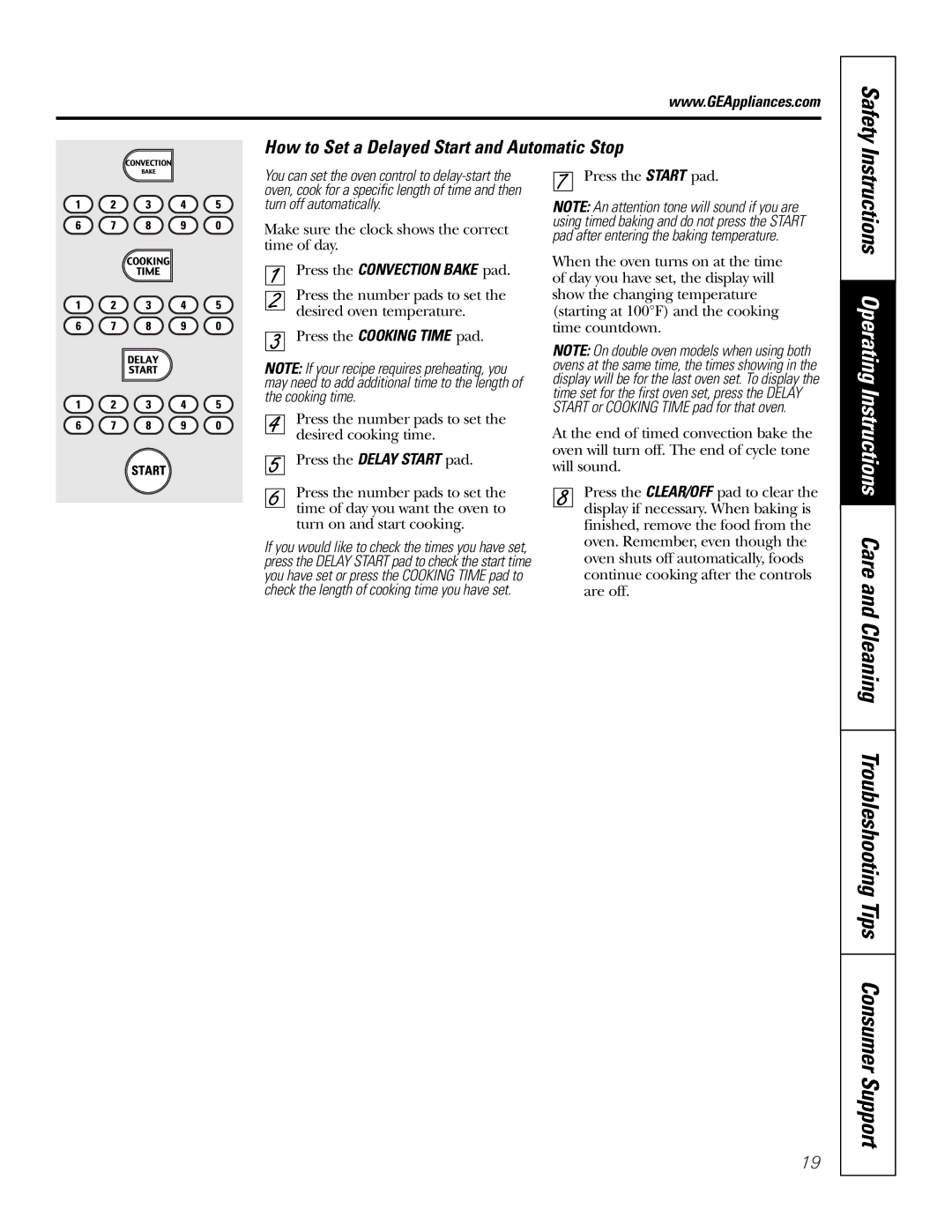 GE JTP18, JKP56, JKP18, JTP56 owner manual How to Set a Delayed Start and Automatic Stop 