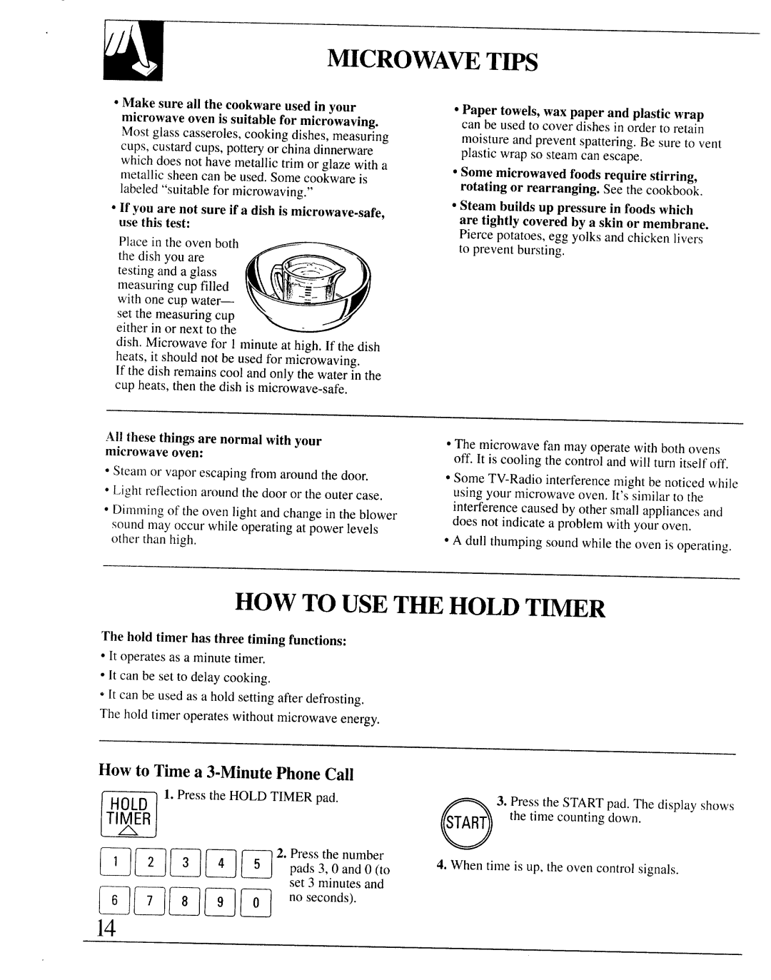 GE JKP65, JKP66, JKP64, 164D2966P127-I manual HOW to USE the Hold TMR, How to Time a 3-MinutePhone Call 