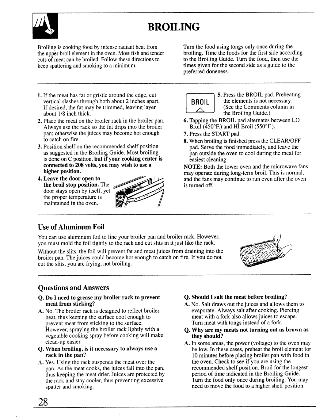 GE JKP66, JKP64, JKP65, 164D2966P127-I manual Use of AluminumFoil 