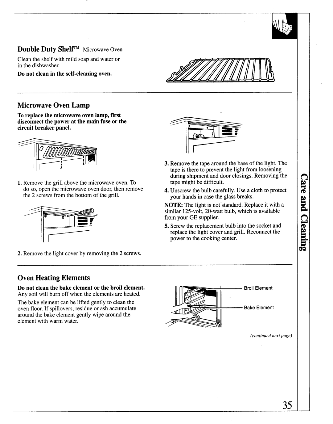 GE 164D2966P127-I, JKP66, JKP64, JKP65 manual Double Duty ShelPh’MicrowaveOven, MicrowaveOven Lamp, Oven Heating Elemenh 