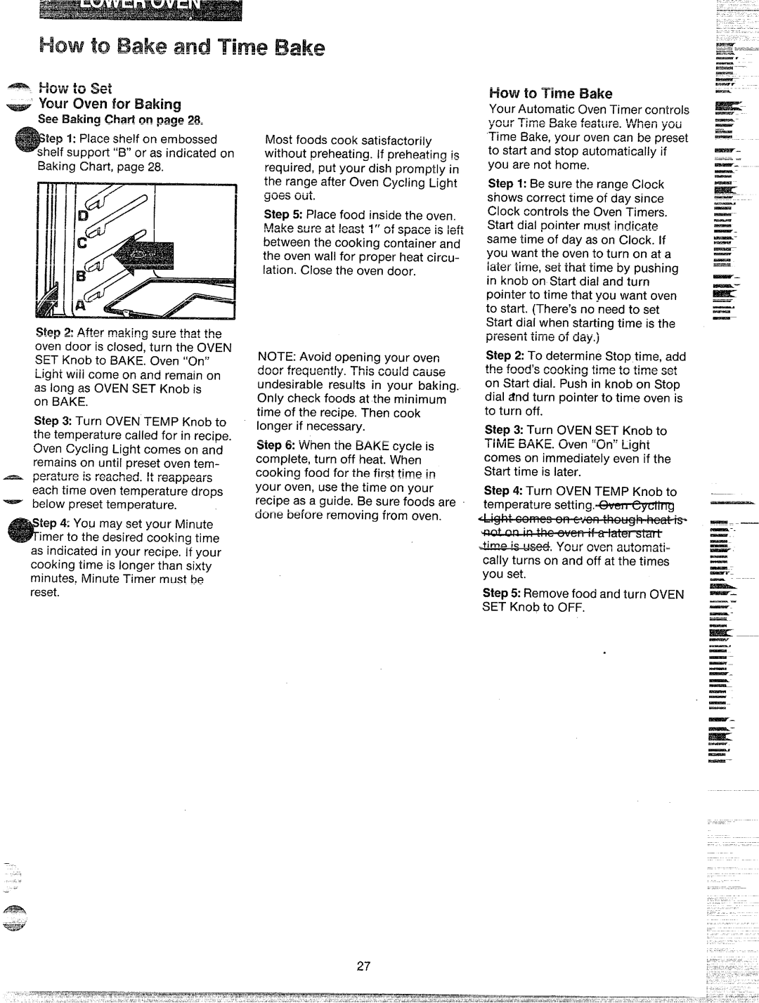 GE JKP67G manual Toset, Sk BakingChart on 