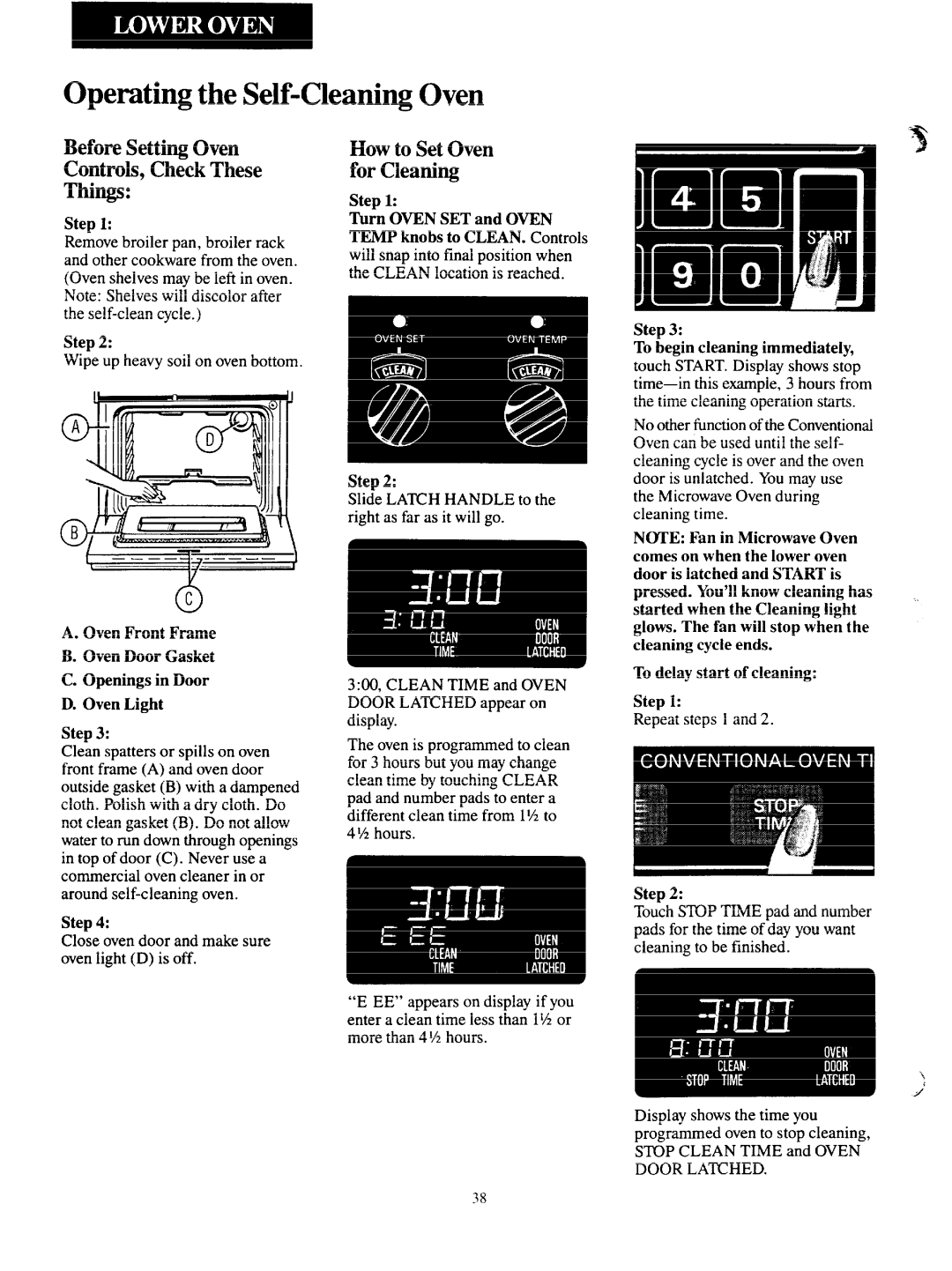 GE JKP68G Operating the Self-Cleaning Oven, Before Setting Oven Controls, Check These Things, How to Set Oven for Cleaning 