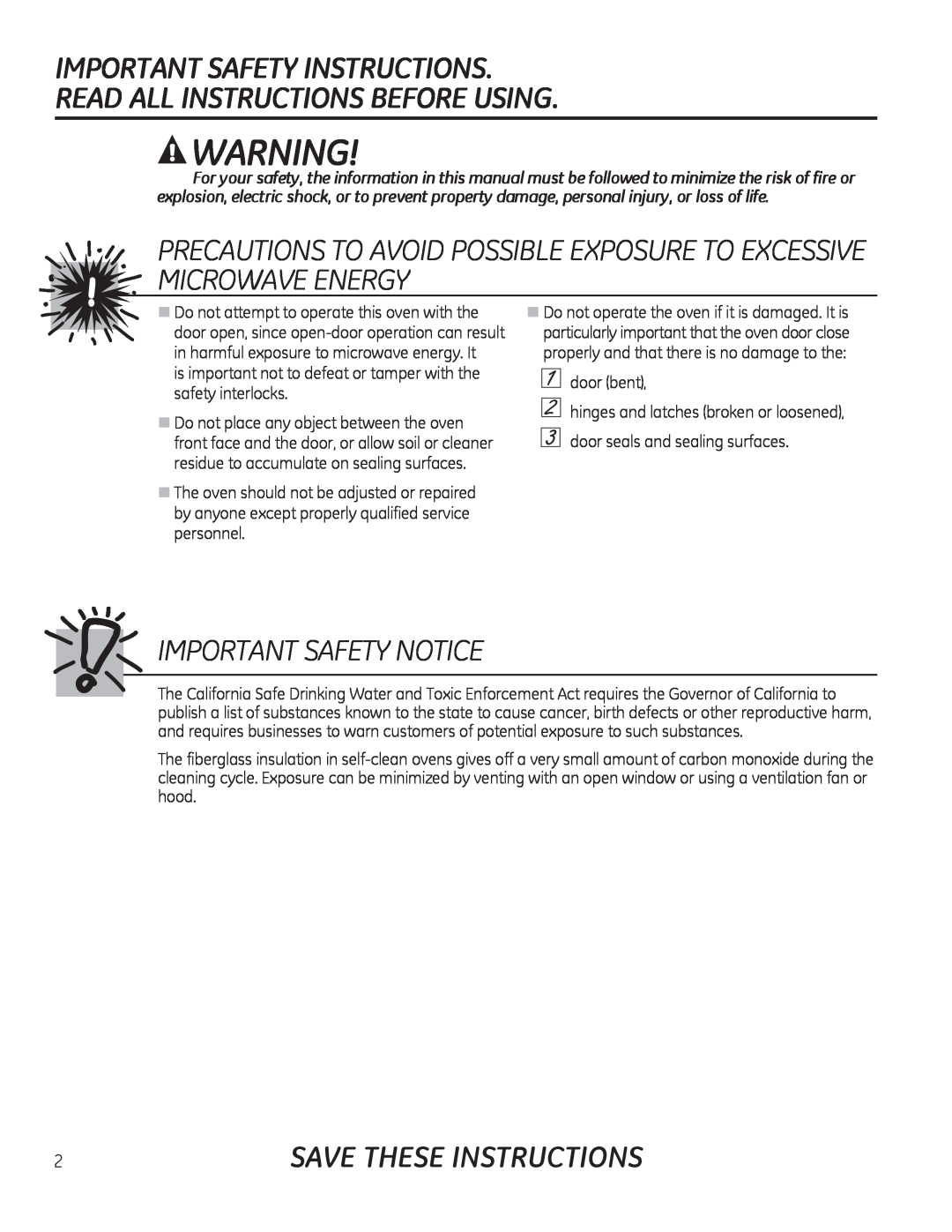 GE JKP90, JTP90 manual Important Safety Instructions, Read All Instructions Before Using, Important Safety Notice 