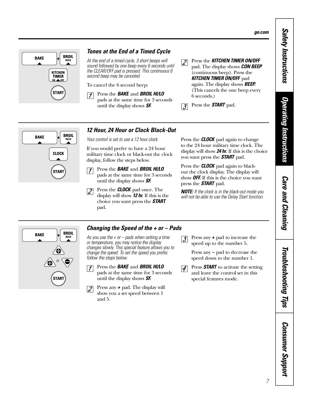 GE JKS06 owner manual Safety, Instructions Operating, Instructions Care and Cleaning, Troubleshooting Tips Consumer Support 