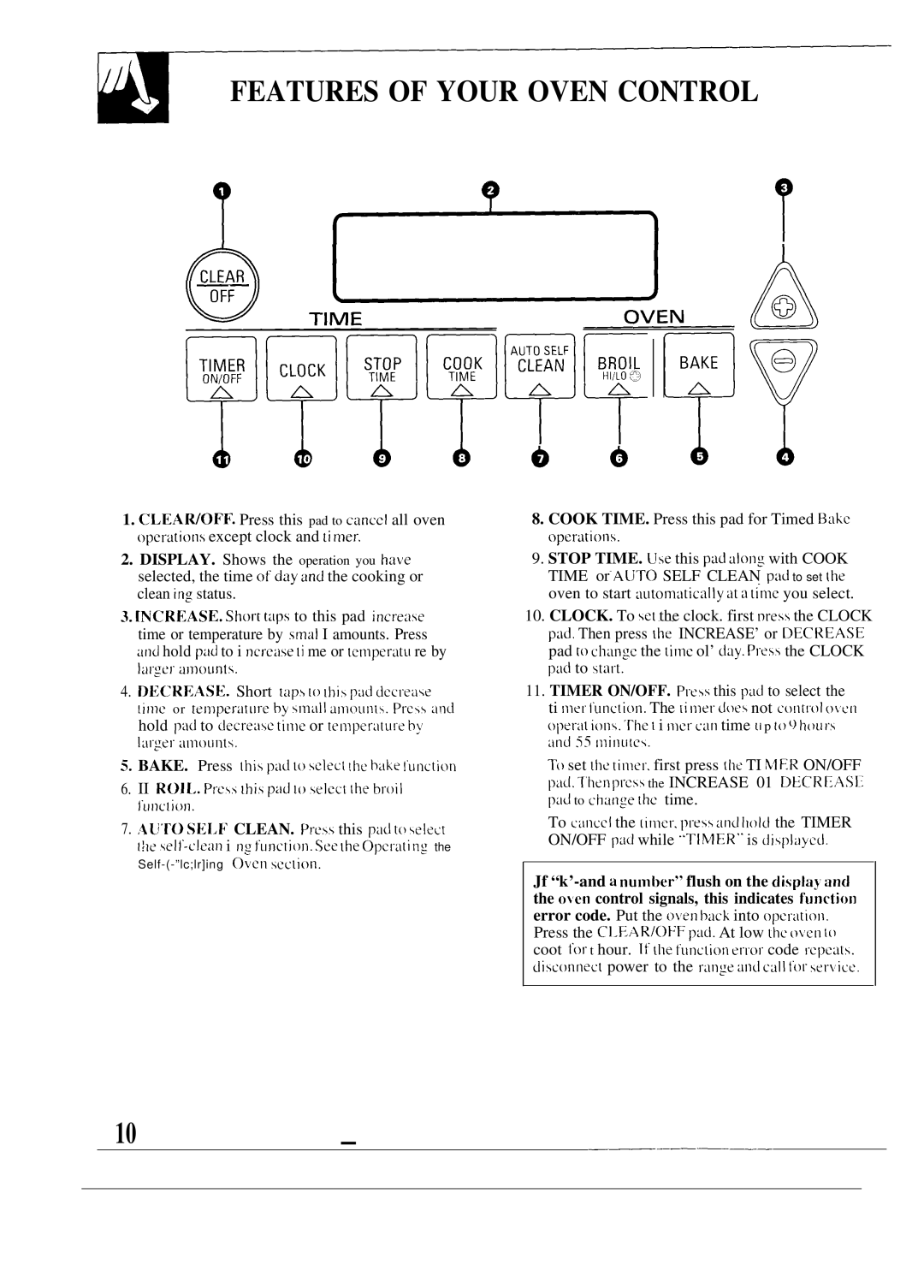 GE JMP29, JMP28, JMP31 warranty Features of Your Oven Control 