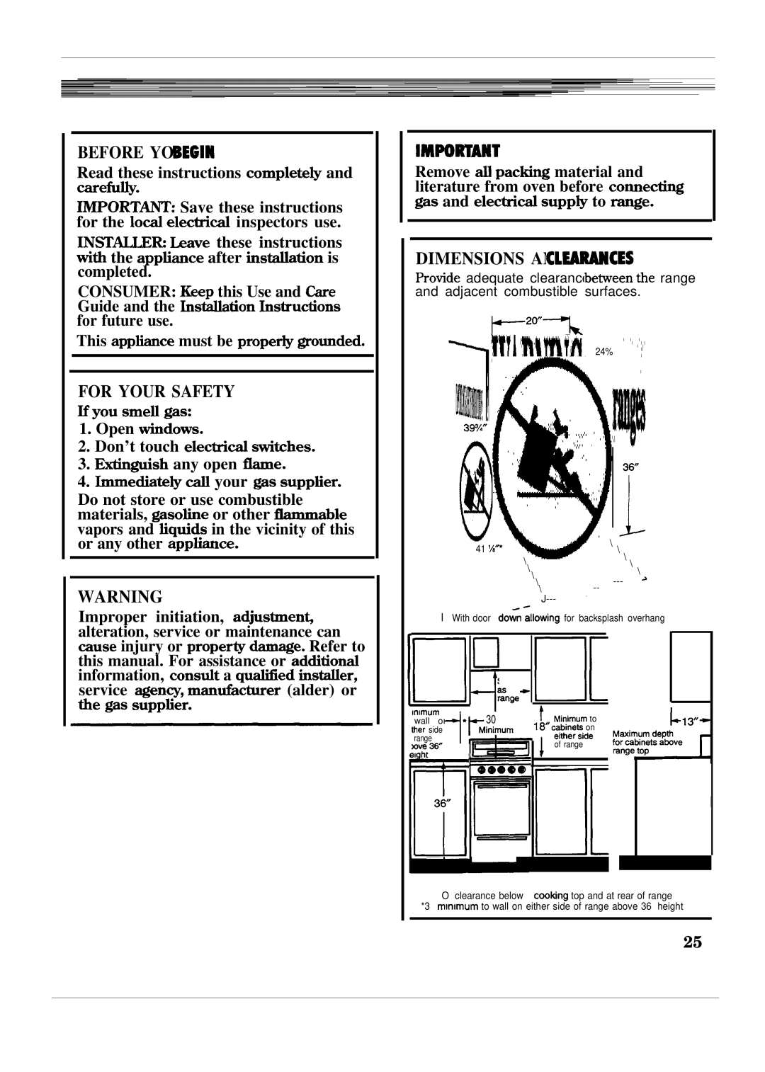 GE JGAS02EN, JMS02PN, JGAS02PN manual Before YOU Begin, Open tidom 