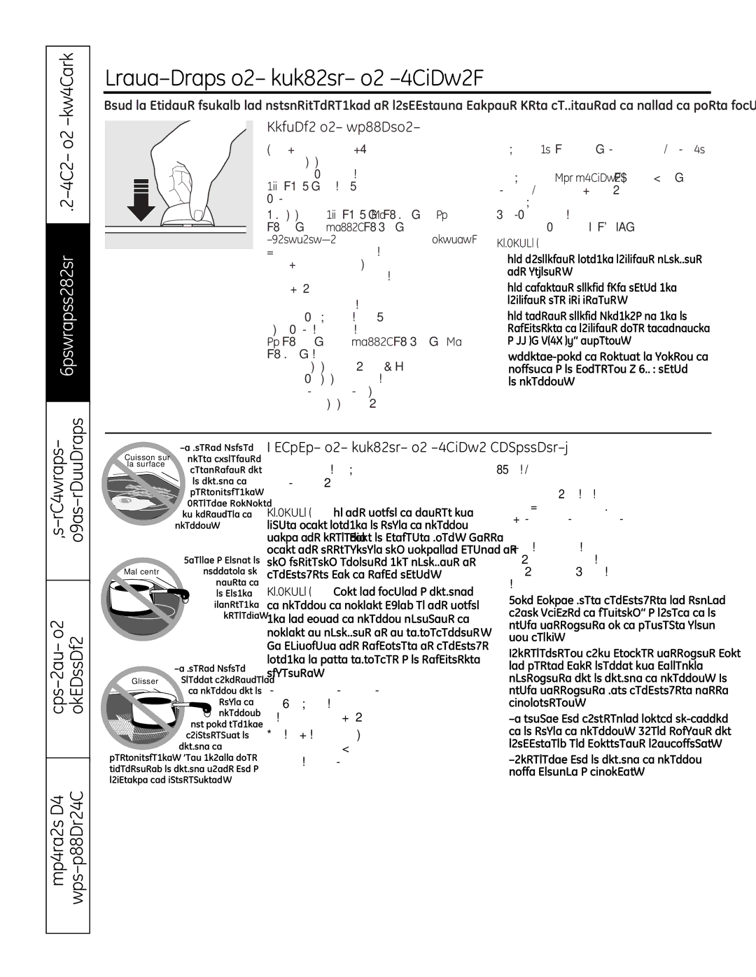 GE JP256 Utilisation des éléments de surface, Sécurité, Réglage des commandes, Propos des éléments de surface rayonnants… 