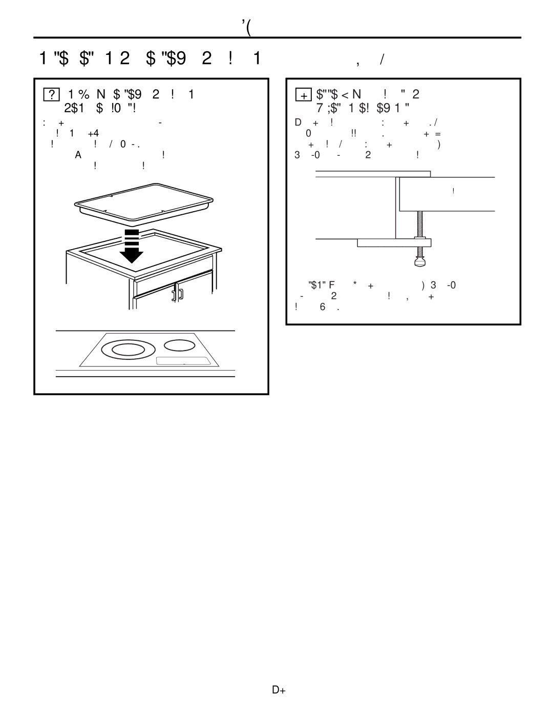 GE JP256 Insérez LA Table DE Cuisson, Dans LA Ouverture, Attachez LES Supports DE, Fixation AU Cabinet 