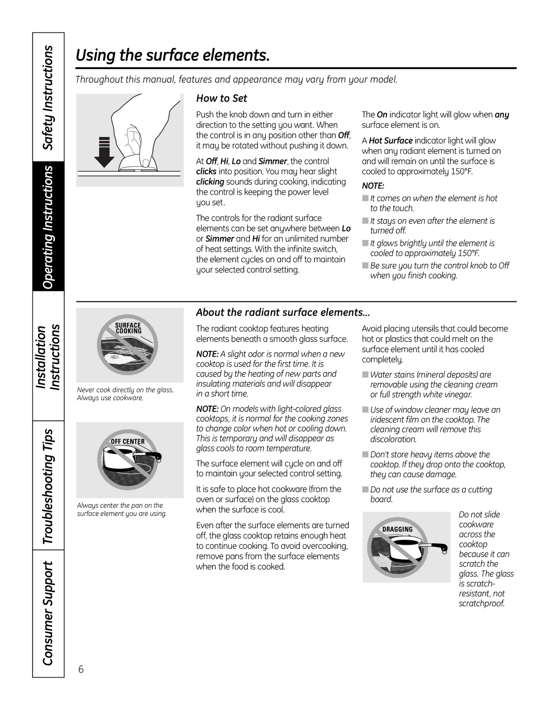 GE JP256 installation instructions Safety, How to Set 