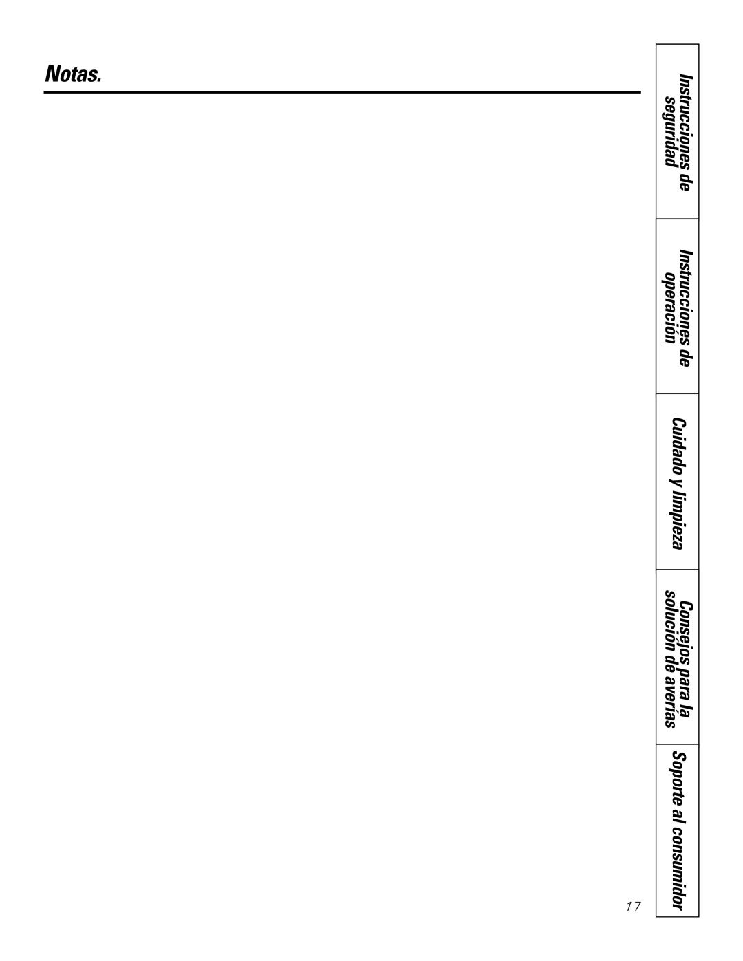 GE JP939, JP969 owner manual Notas, Instrucciones de Operación, Consejos para la 