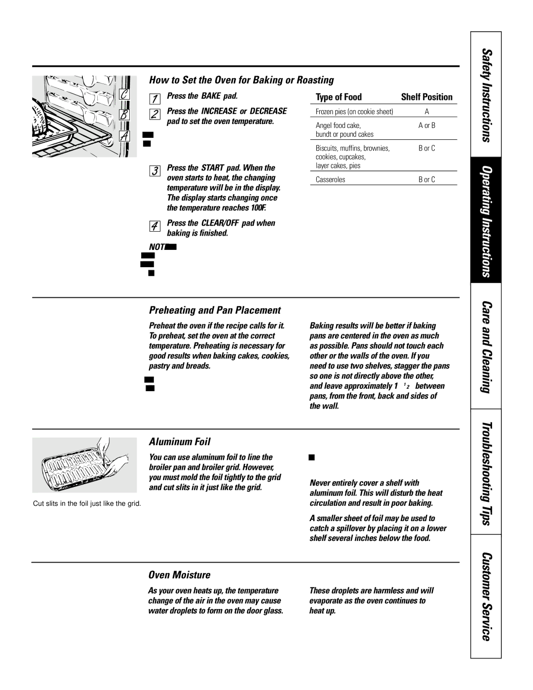 GE JR JGSP22 owner manual Instructions Operating, Cleaning, Troubleshooting Tips 