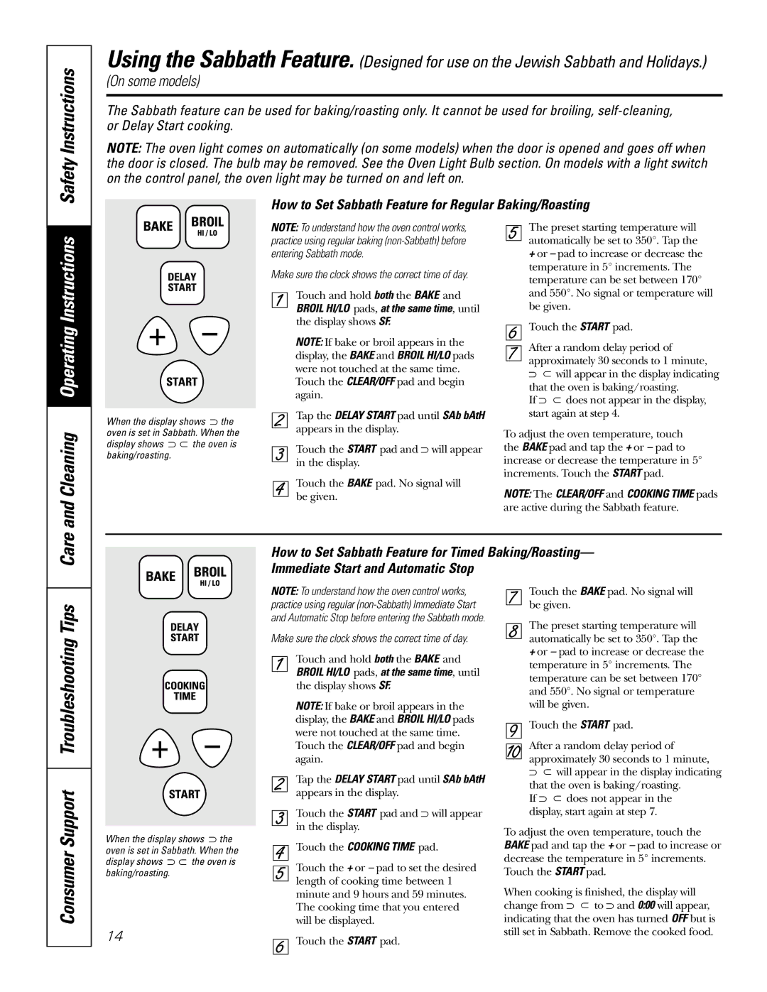 GE JRP20 owner manual Care, Consumer Support Troubleshooting Tips 