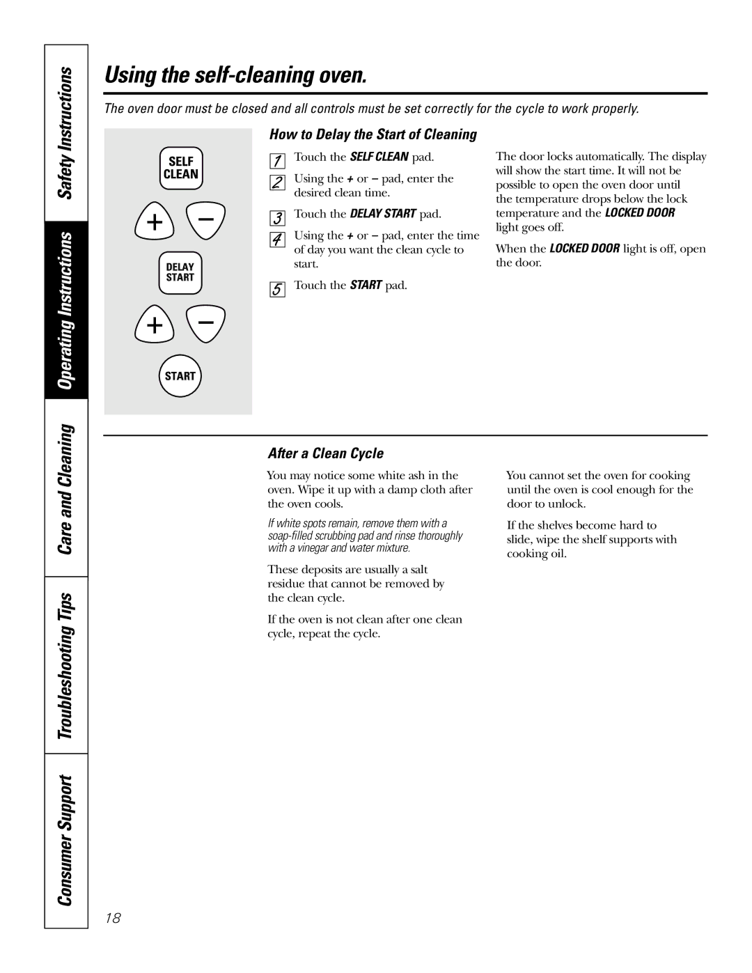 GE JRP20 owner manual Operating Instructions Safety, After a Clean Cycle 