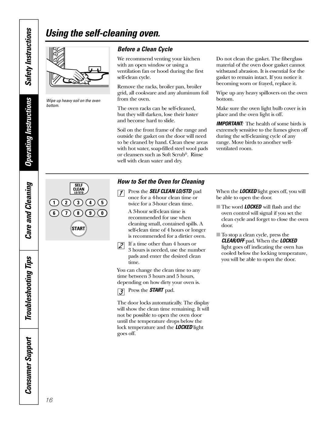 GE JS900, JD900 owner manual Using the self-cleaning oven, Before a Clean Cycle 