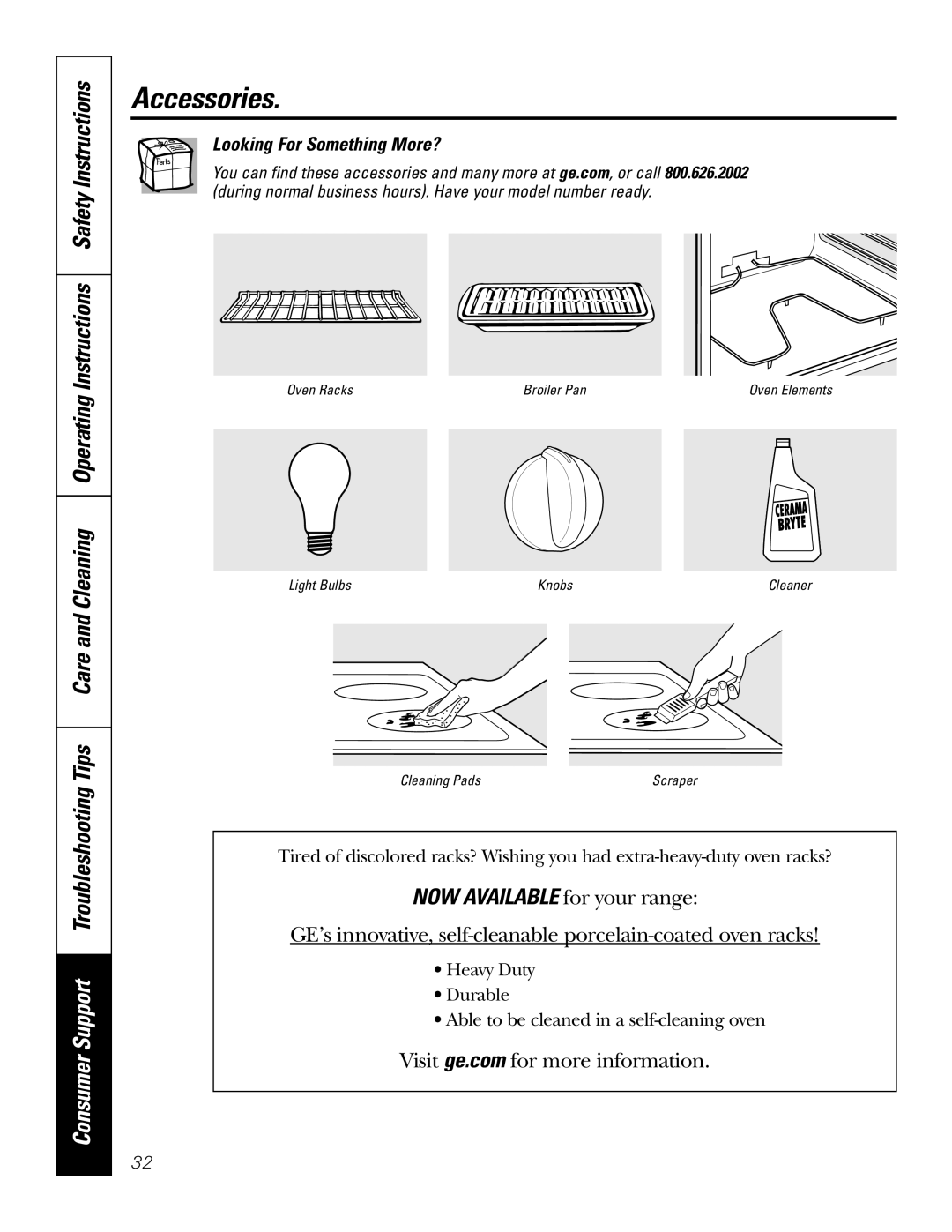 GE JS900, JD900 owner manual Accessories, Looking For Something More? 