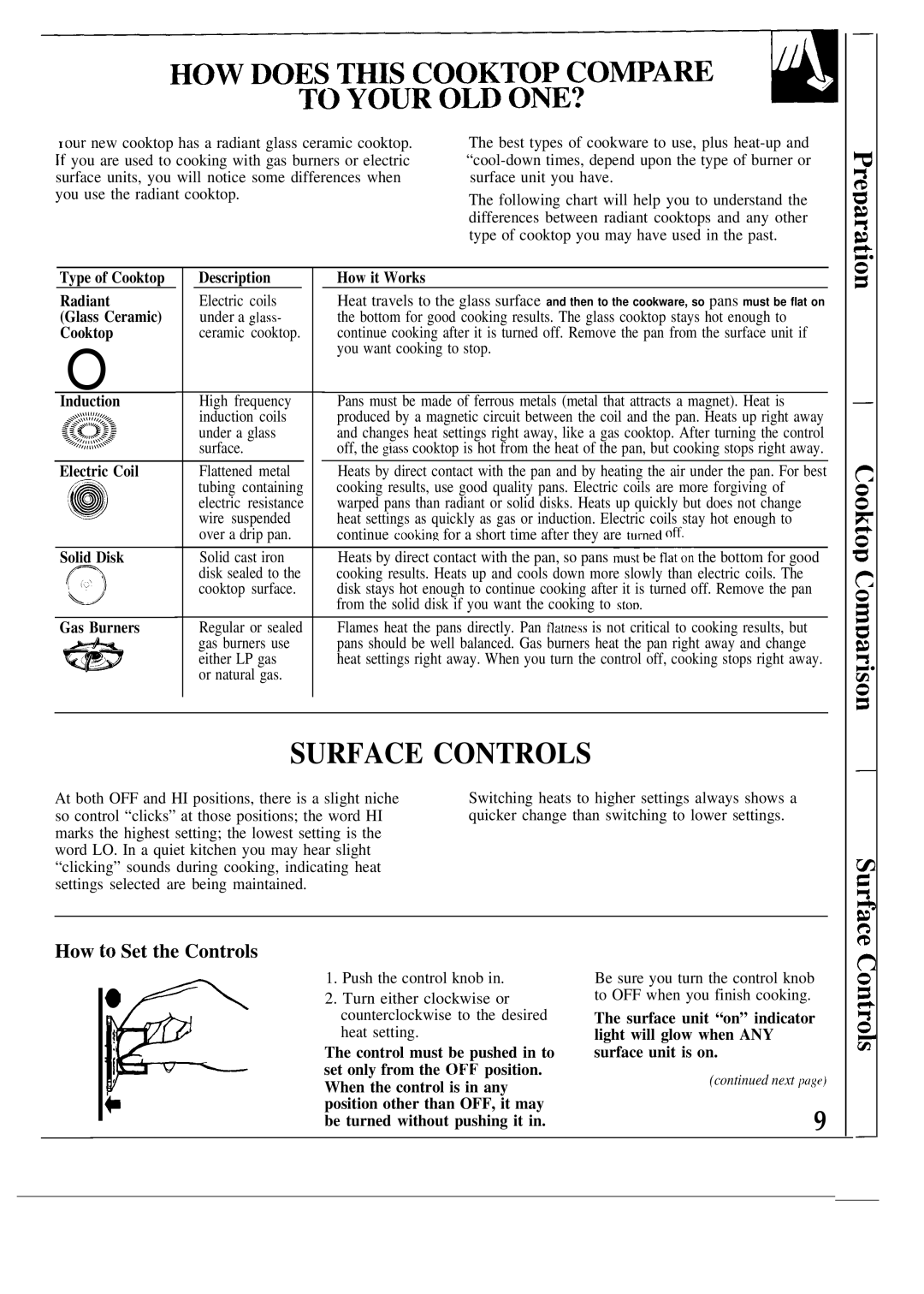 GE JSP38, JSP40 warranty Surface Controls, How totheS t Controls 