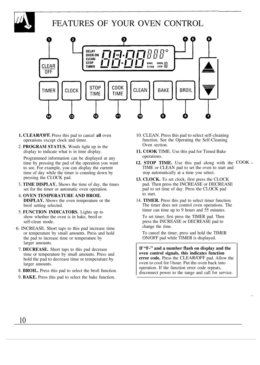 GE JSP38GS, JSP40AS, JSP39GR, JSP38GP warranty Features of Your Oven Control, Function INDICATORS. Lights up to 