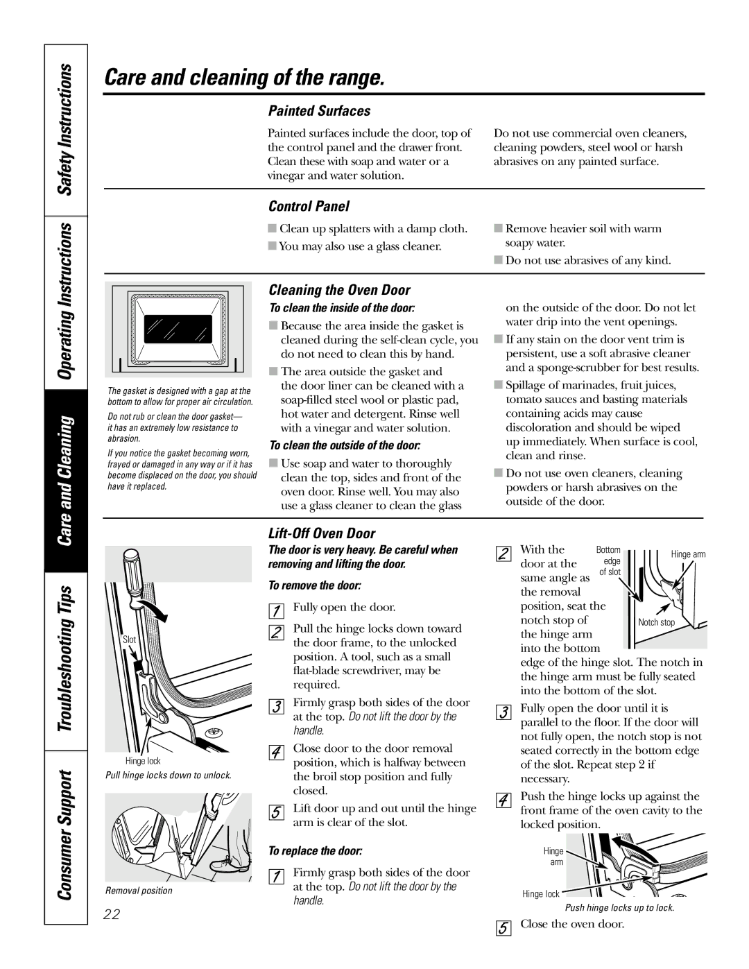 GE JSP47, JSP42 owner manual Instructions Safety Instructions, Consumer Support Troubleshooting Tips Care 