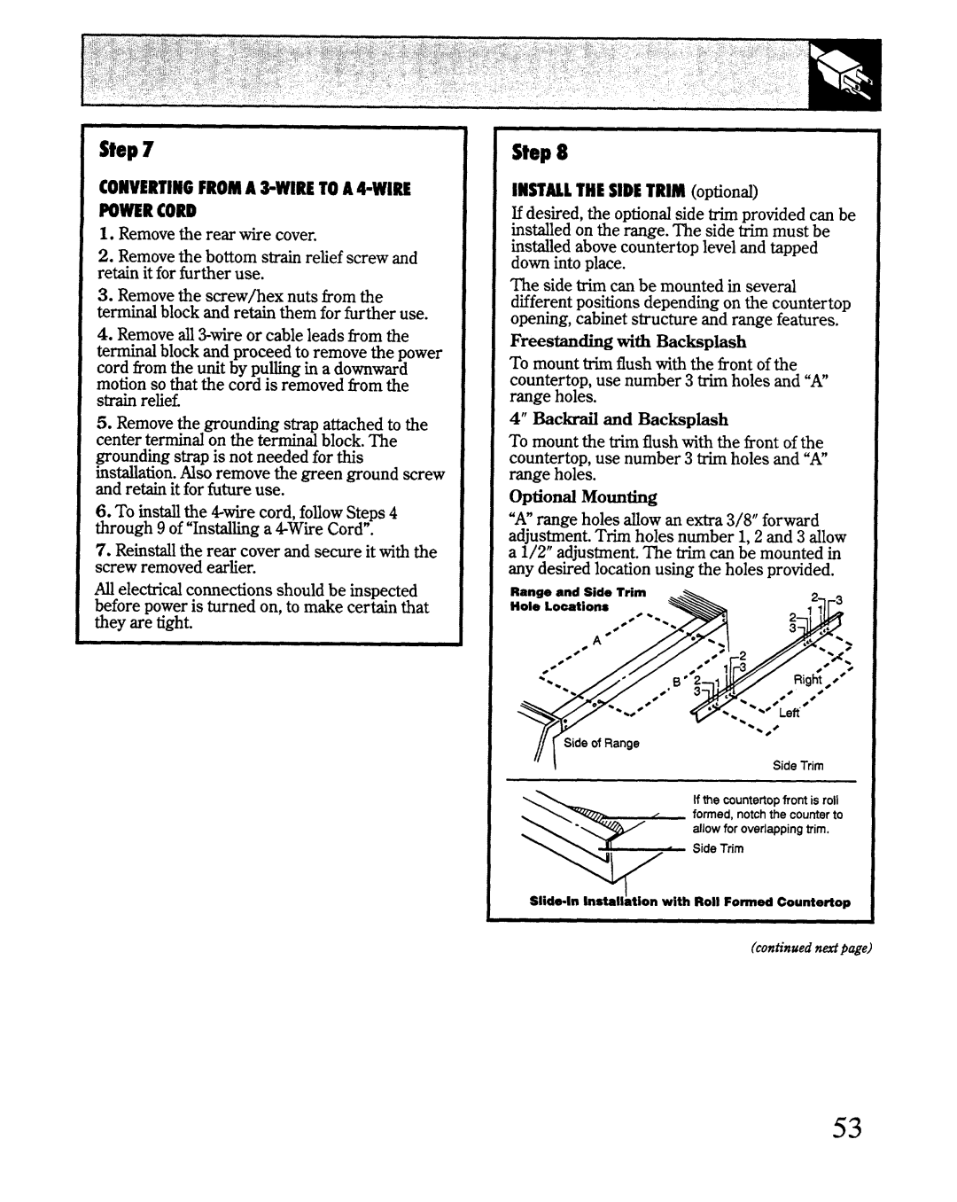 GE JSP69 warranty Convertingfroma +WIRETOA&WIRE Hwer Cord 