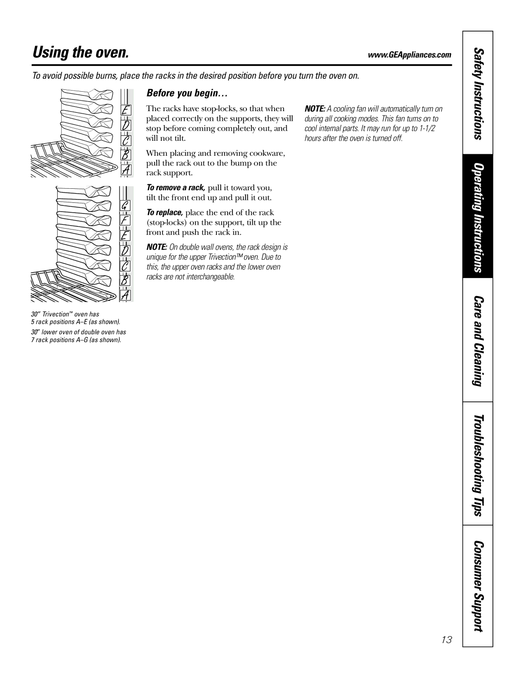 GE JT930, JT980 owner manual Using the oven, Before you begin… 