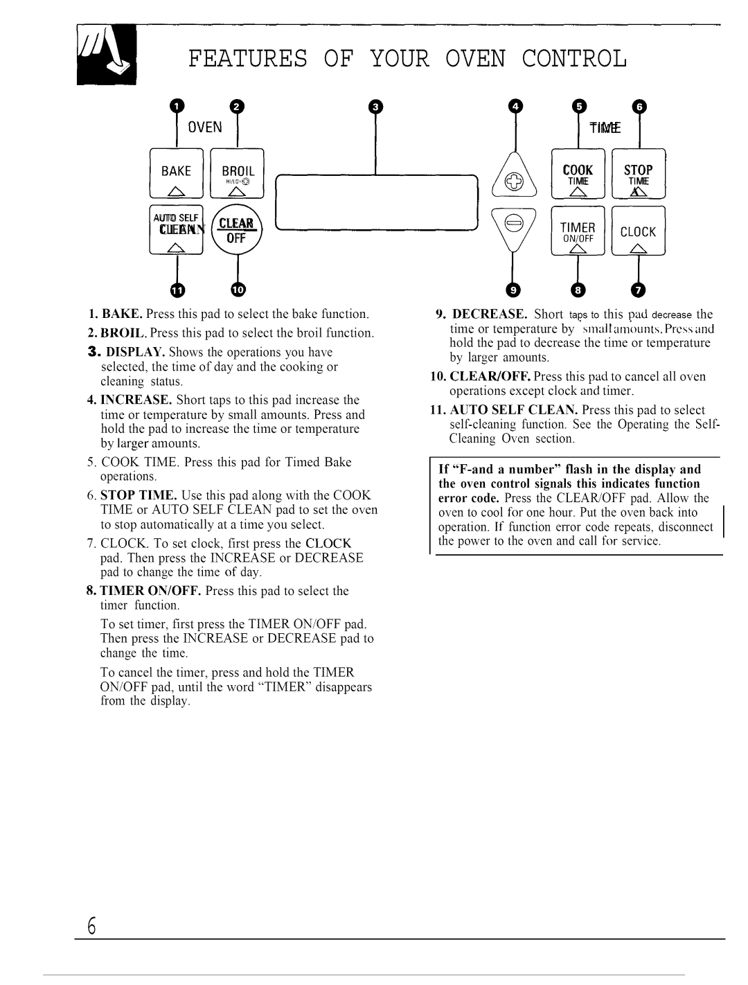 GE JTP13, JTP14 warranty Features of Your Oven Control 