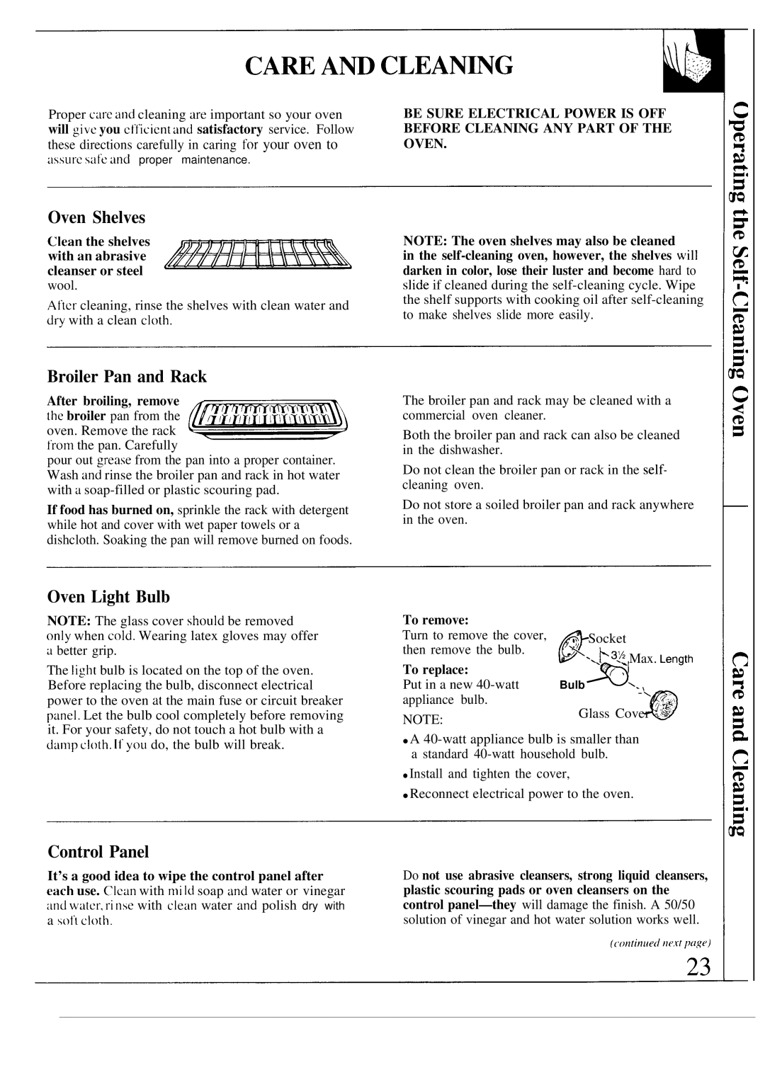 GE JTP14, JTP13 warranty Broiler Pan and Rack, Oven Light Bulb, Control Panel 