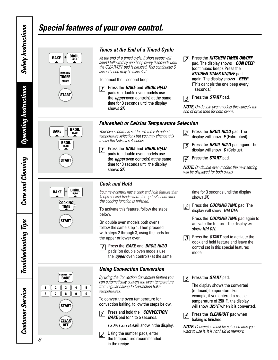 GE jt950, JTP56BABB, jk910, jk950, jt910 Instructions, Troubleshooting Tips Care and Cleaning Operating, Customer Service 