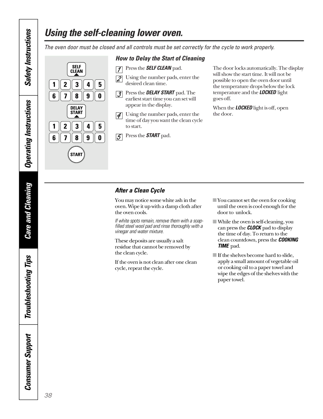 GE JTP95 Operating Instructions Safety, Consumer Support Troubleshooting Tips Care and Cleaning, After a Clean Cycle 