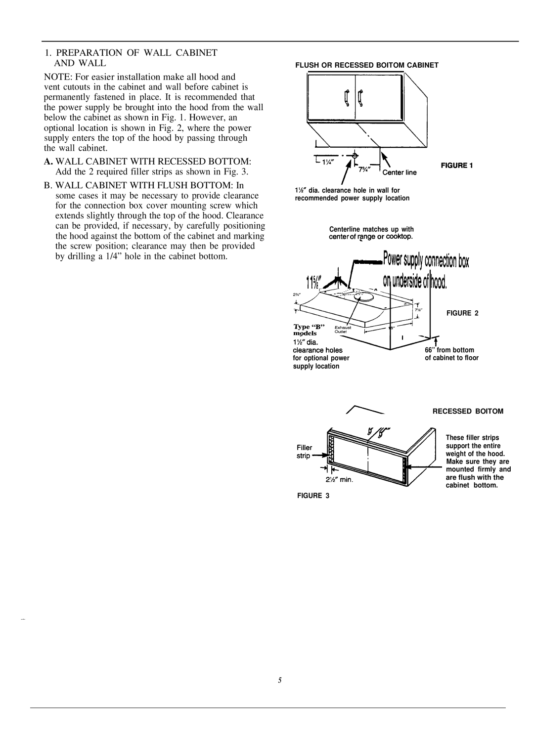 GE JV322, JV334, JV324, JV332, JN334, JN635, JN322, JN634, JV335, JN335, JV624, JV634 =‘lGURE1, Preparation of Wall Cabinet and Wall 