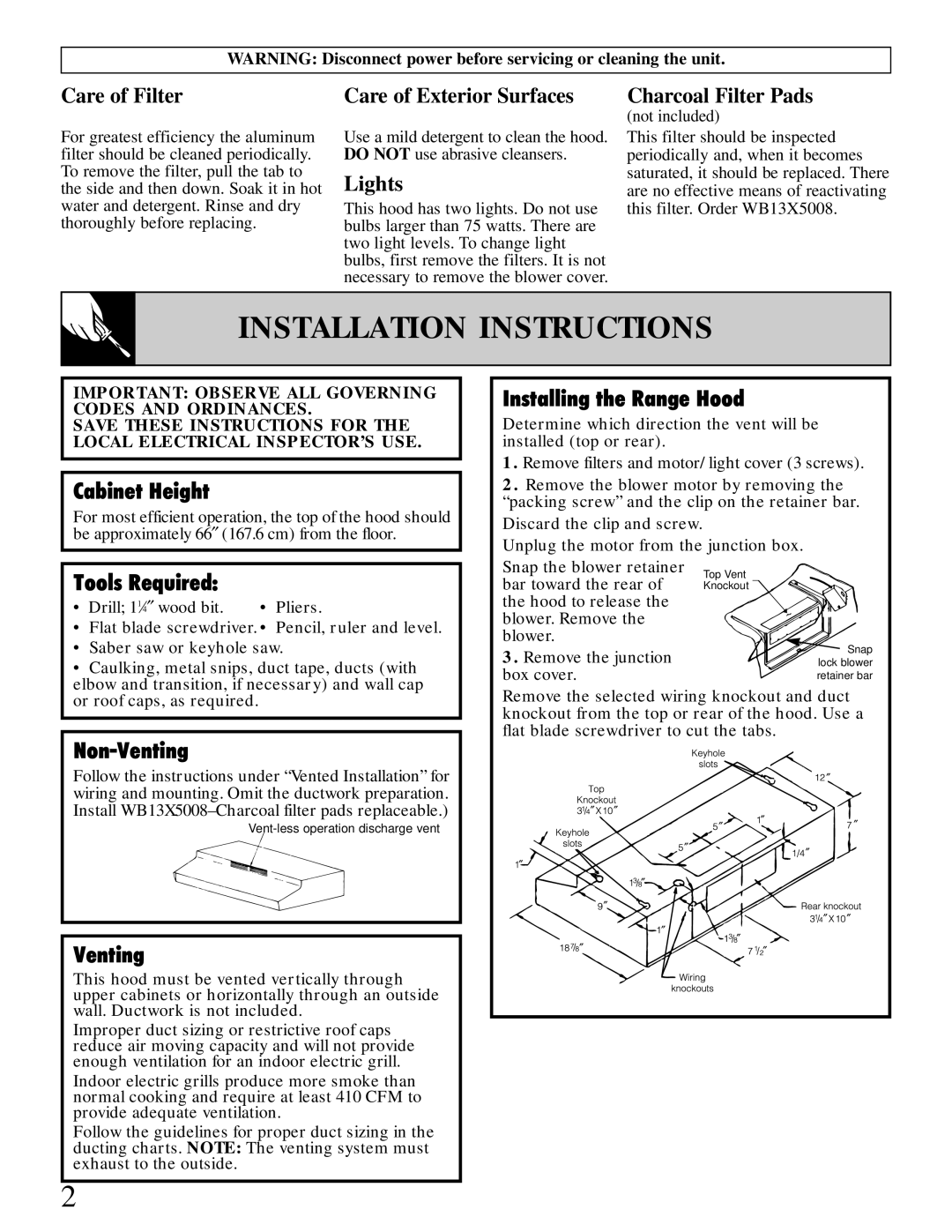 GE JV356 30, JV656 36 important safety instructions Installation Instructions 