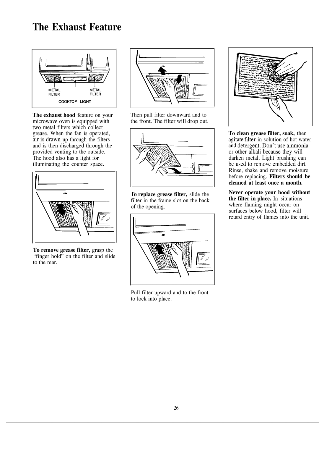 GE 164 D2092P126, JVM130J, 49-8096 warranty Exhaust Feature 