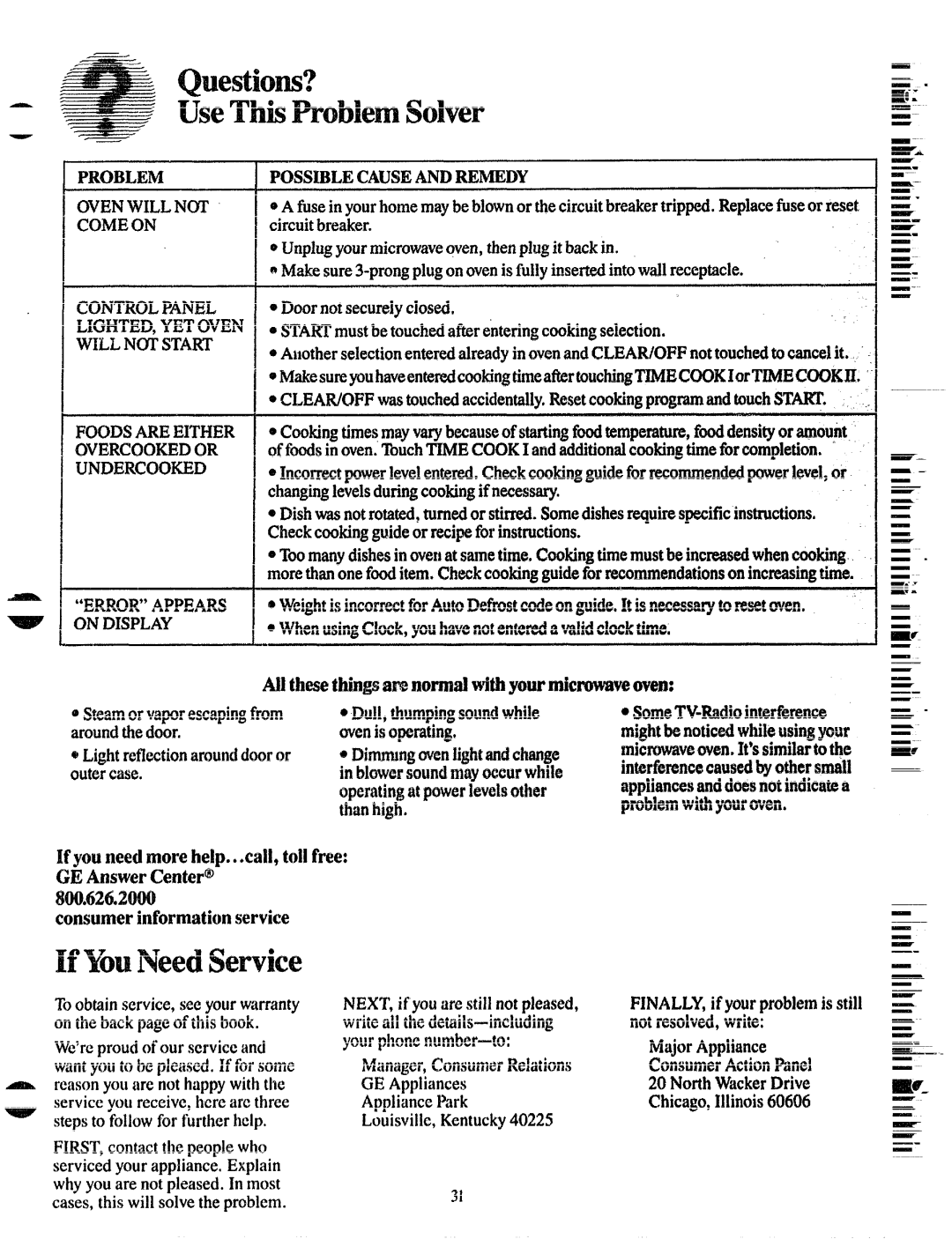 GE JVM132G manual If Need, Myouneed rmorehelp... call, toilfree, GEAnswerCenter@ Consumerinformationservice 