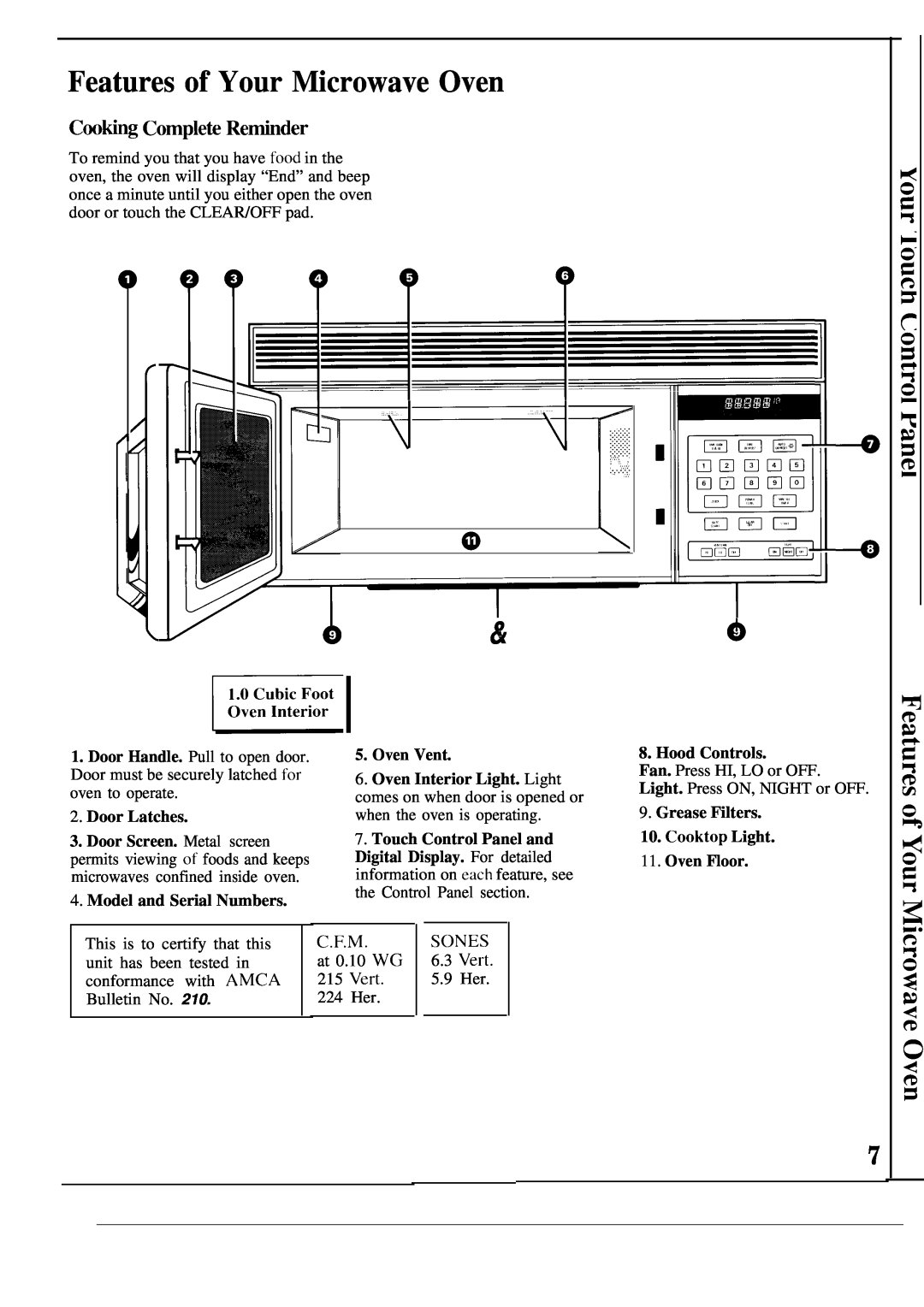 GE 164 D2588P063, JVM132J Features of Your Microwave Oven, Coohg Completi Retider, Door Latches, Model and Serial Numbers 