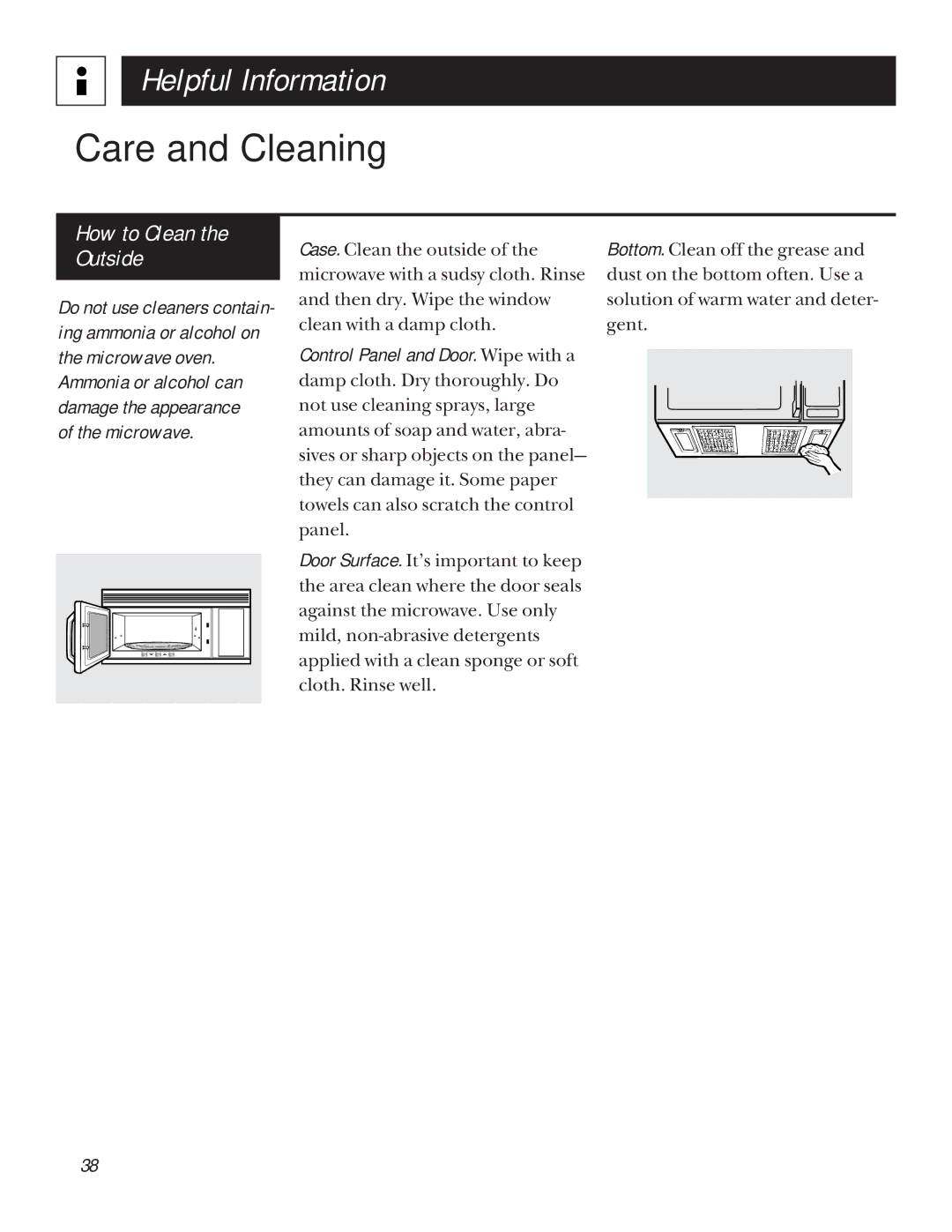 GE JVM1320, JVM1339, JVM1331, JVM1330, JVM1341, JVM1340 warranty How to Clean Outside, Microwave 