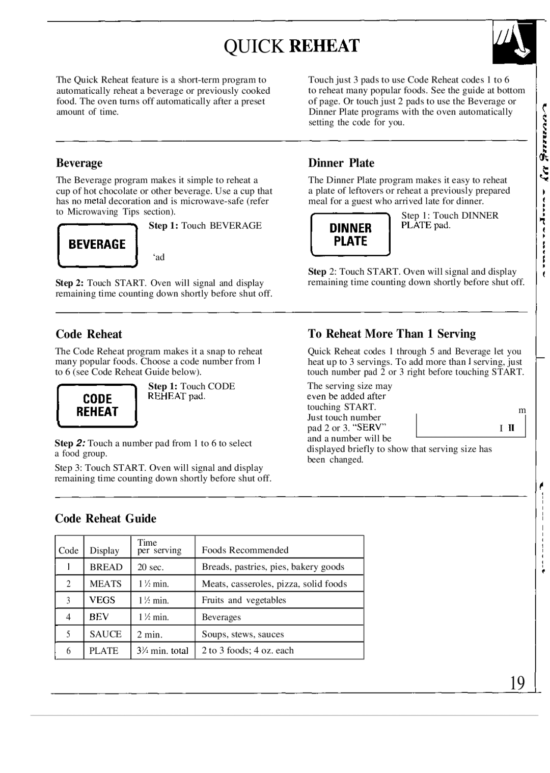 GE JVM142K, JVM140K, JVM141K operating instructions Quick ~~AT 