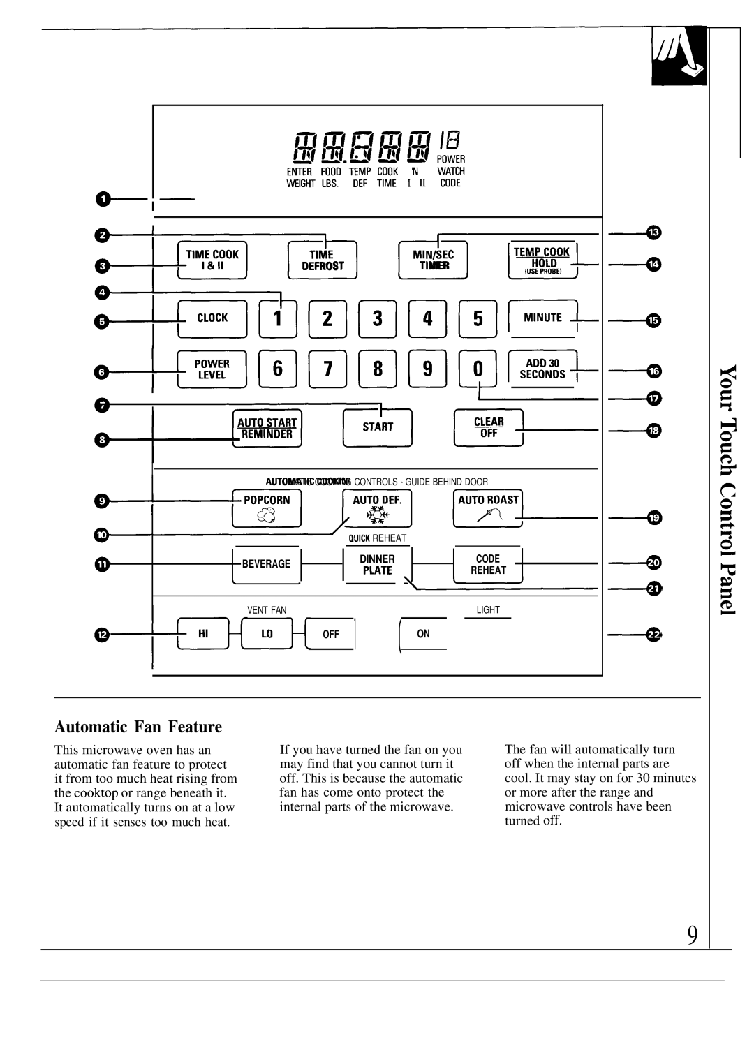 GE JVM140K, JVM142K, JVM141K operating instructions Bmm, Automatic Fan Feature 