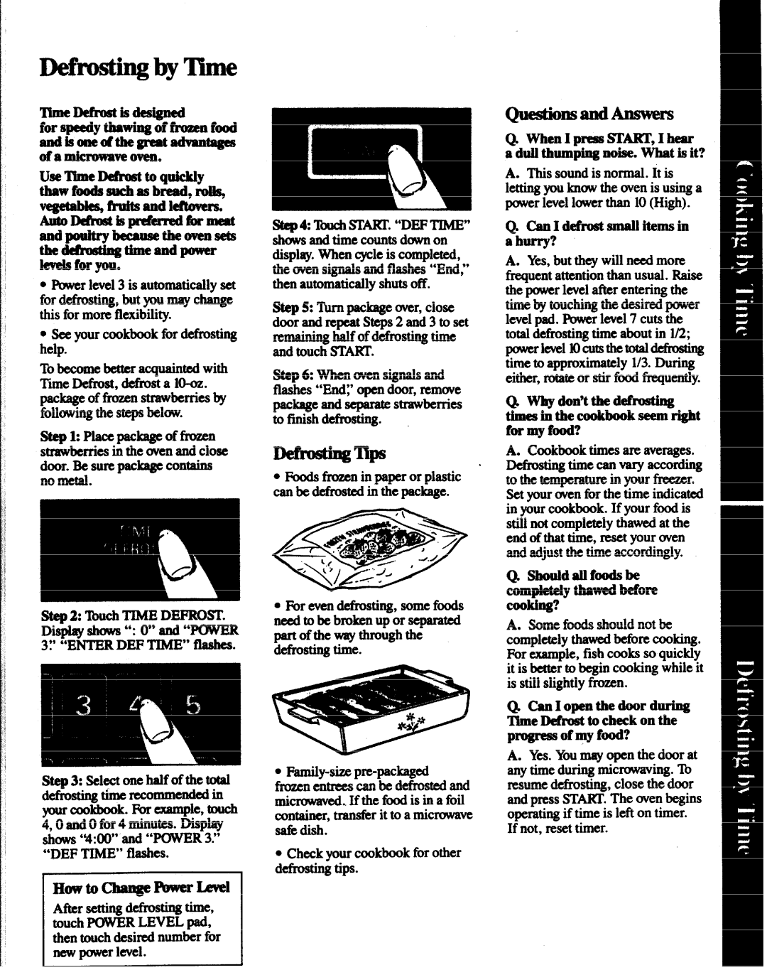 GE JVM141G manual Defrosting by ‘Ihne, Howtochmgem*l, Ddkosbg ‘njls, Usdrhne-toqlaickly 