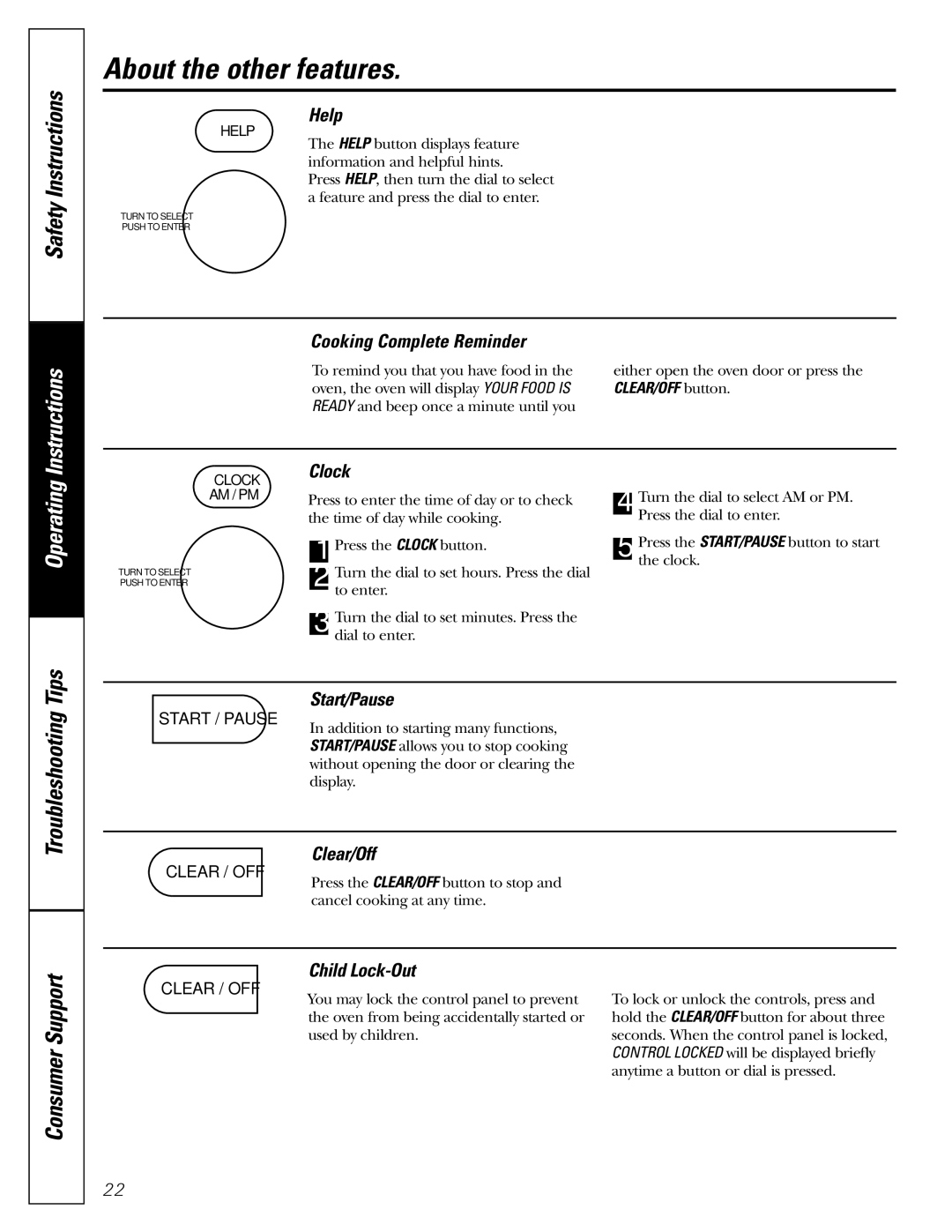 GE JVM1490WH, JVM1490SS owner manual About the other features 