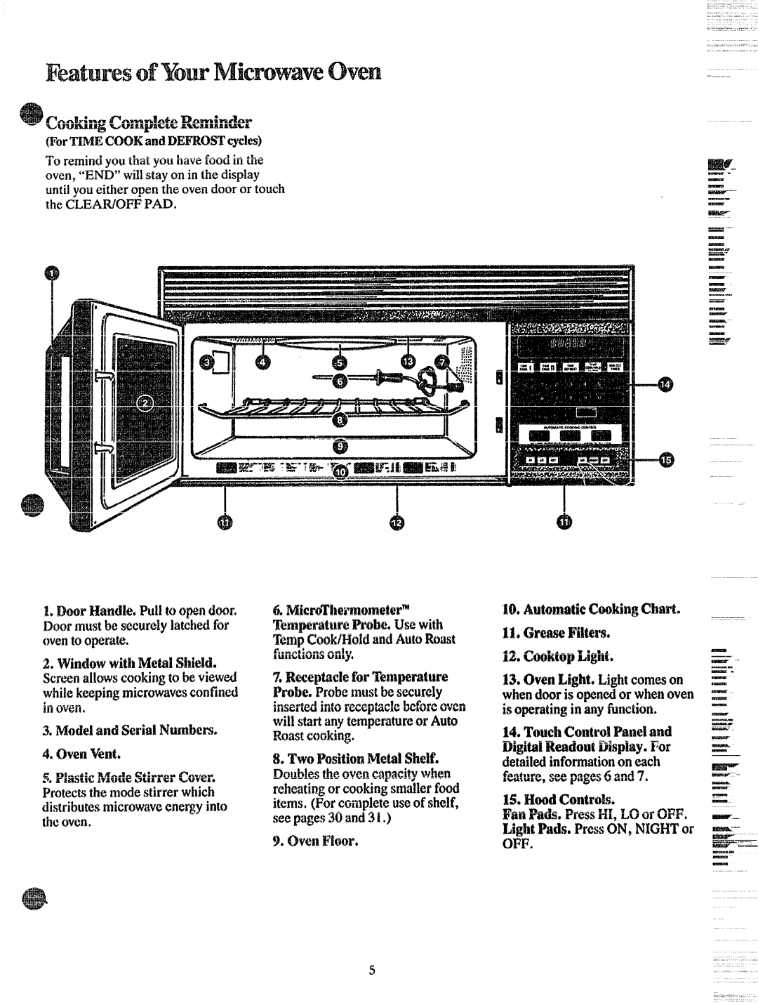 GE JVM150 manual FeaturesofYourMicmmveOven, Oventoqxmm, Ocooti~CompletiReminder 