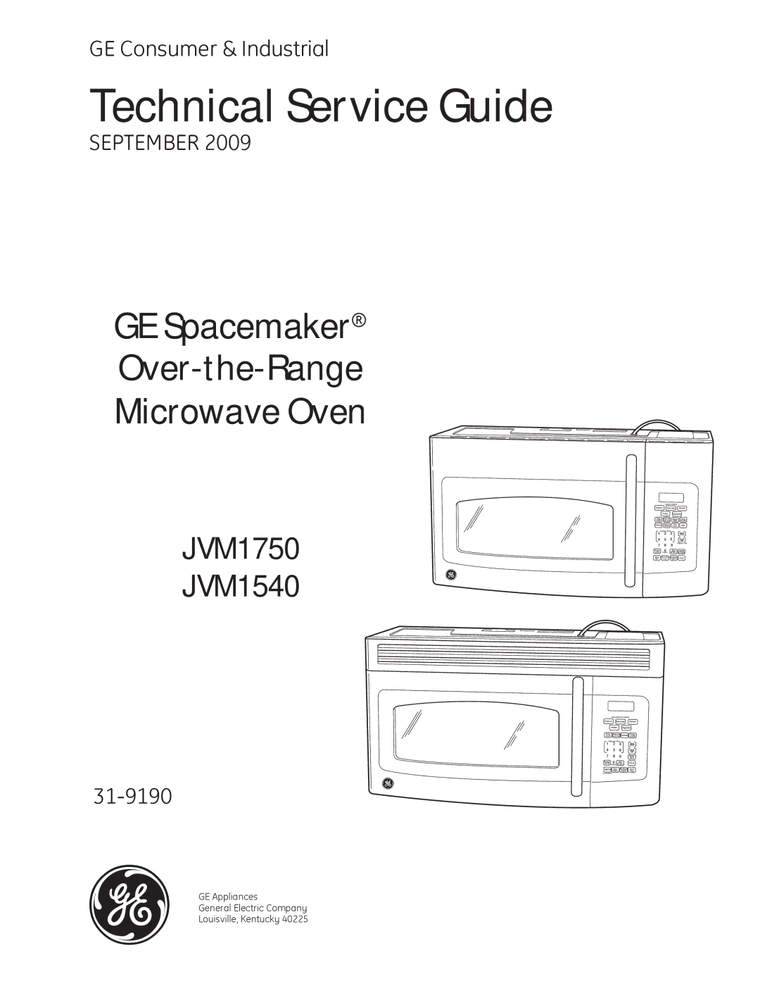 GE JVM1750 manual Technical Service Guide 