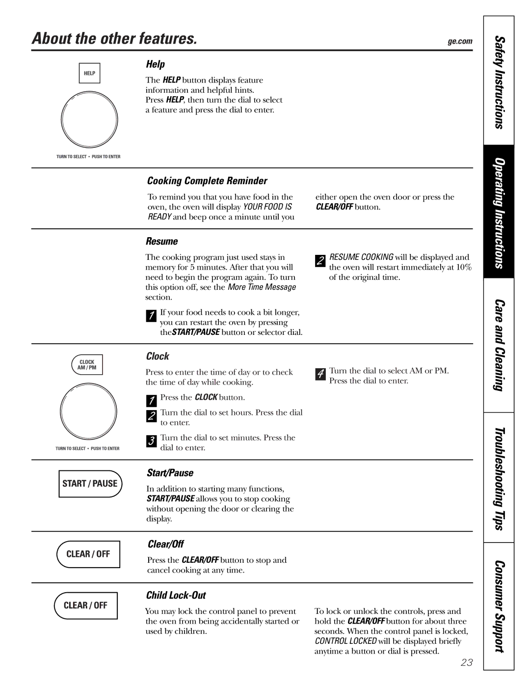 GE JVM1790 owner manual About the other features, Tips, Support 