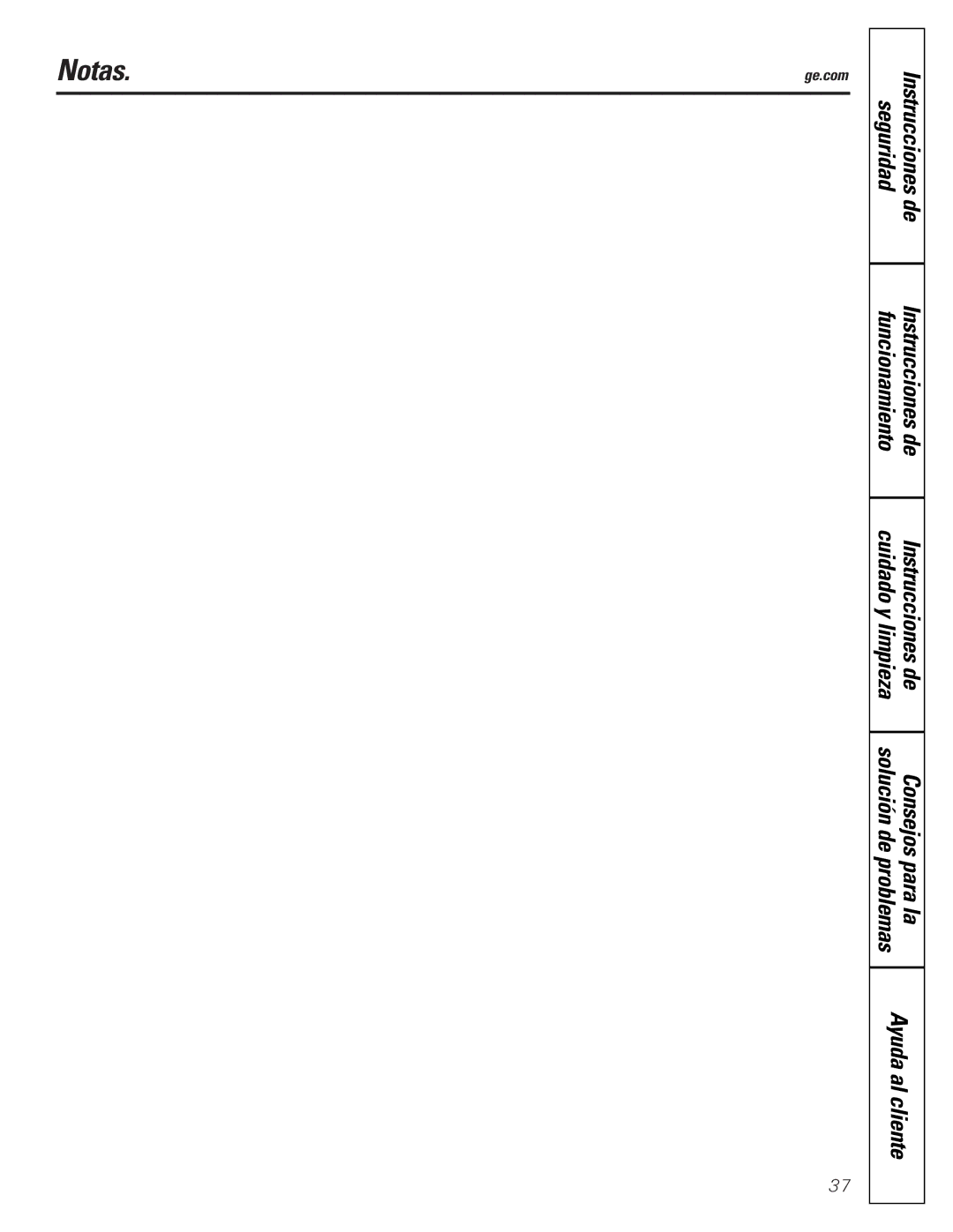 GE JVM1790 owner manual Notas, Consejos para la Solución de problemas Ayuda al cliente 