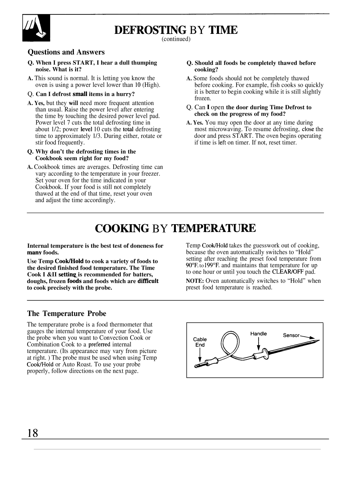 GE JVM190K, JVM193K manual COO~G by Tewemture, Can I defrost small items in a hurry? 