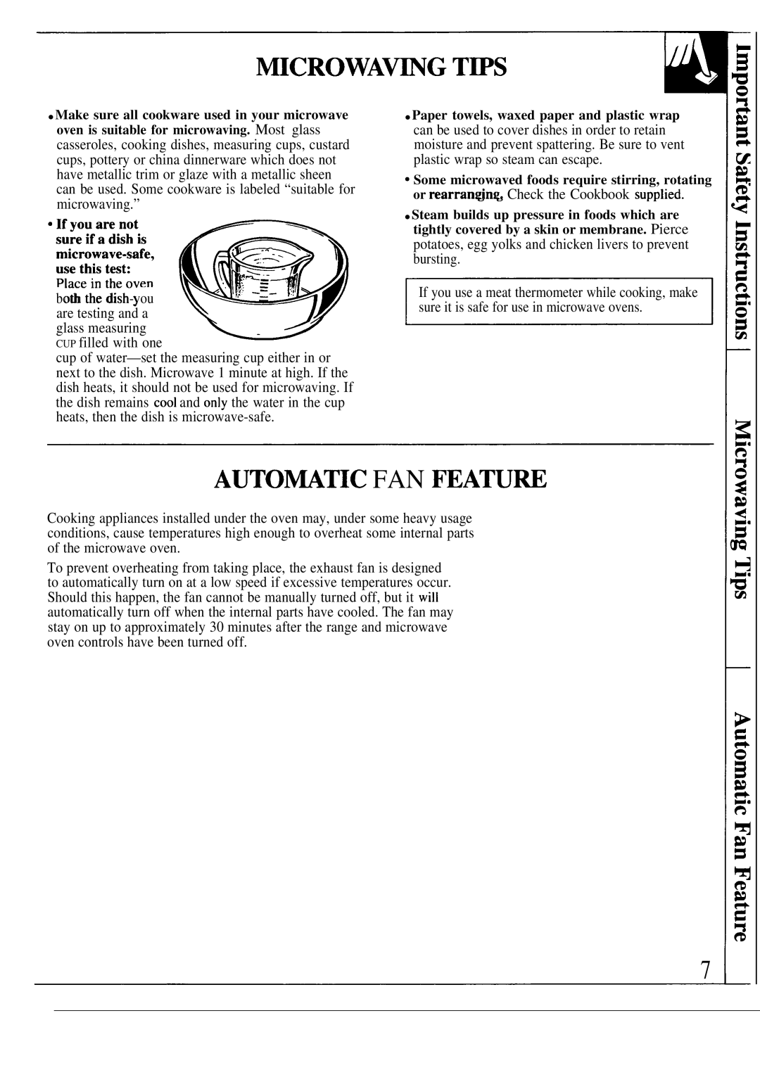 GE JVM193K, JVM190K manual AUTOW~C FAN Featuw 