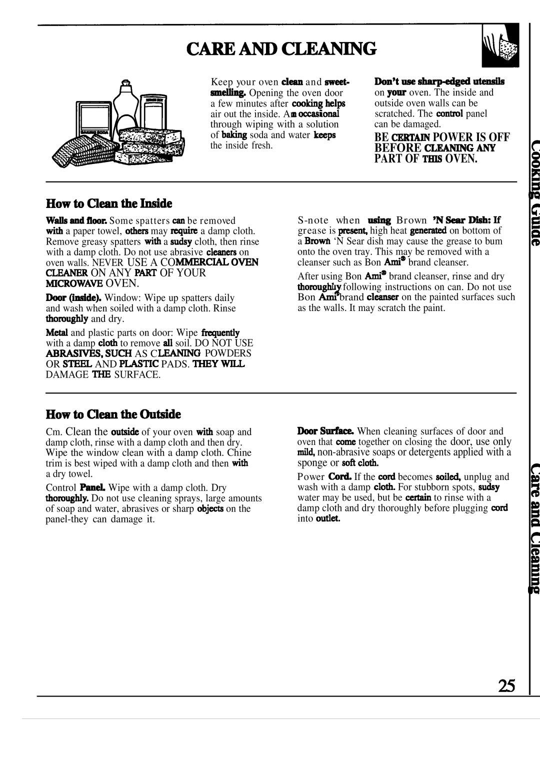 GE JVM239 warranty Cmaner on ANY P~T of Your mCROWAVE Oven, Keep your oven dm and sweet 