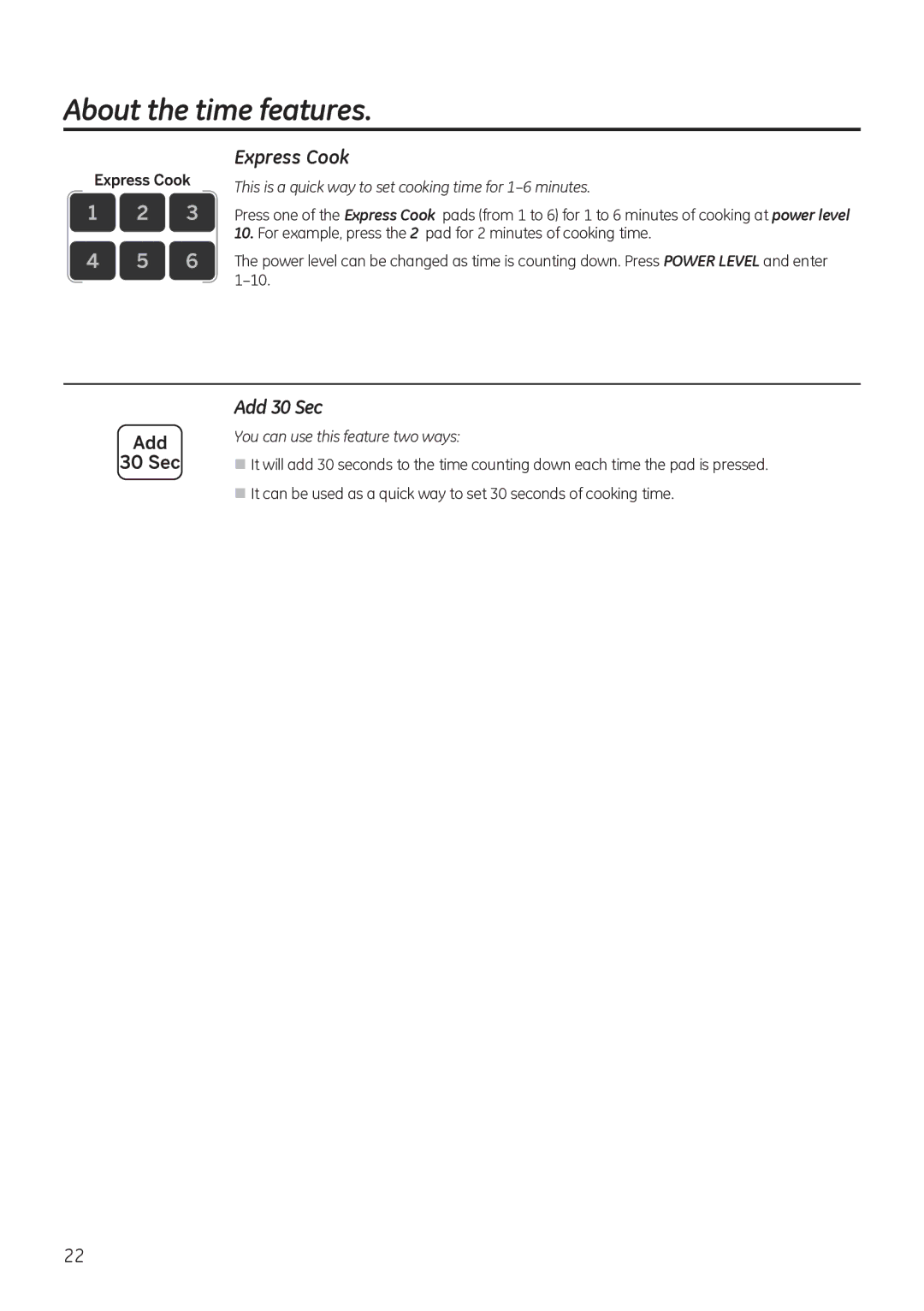 GE JVM3150, JNM3151 owner manual Express Cook, Add 30 Sec 