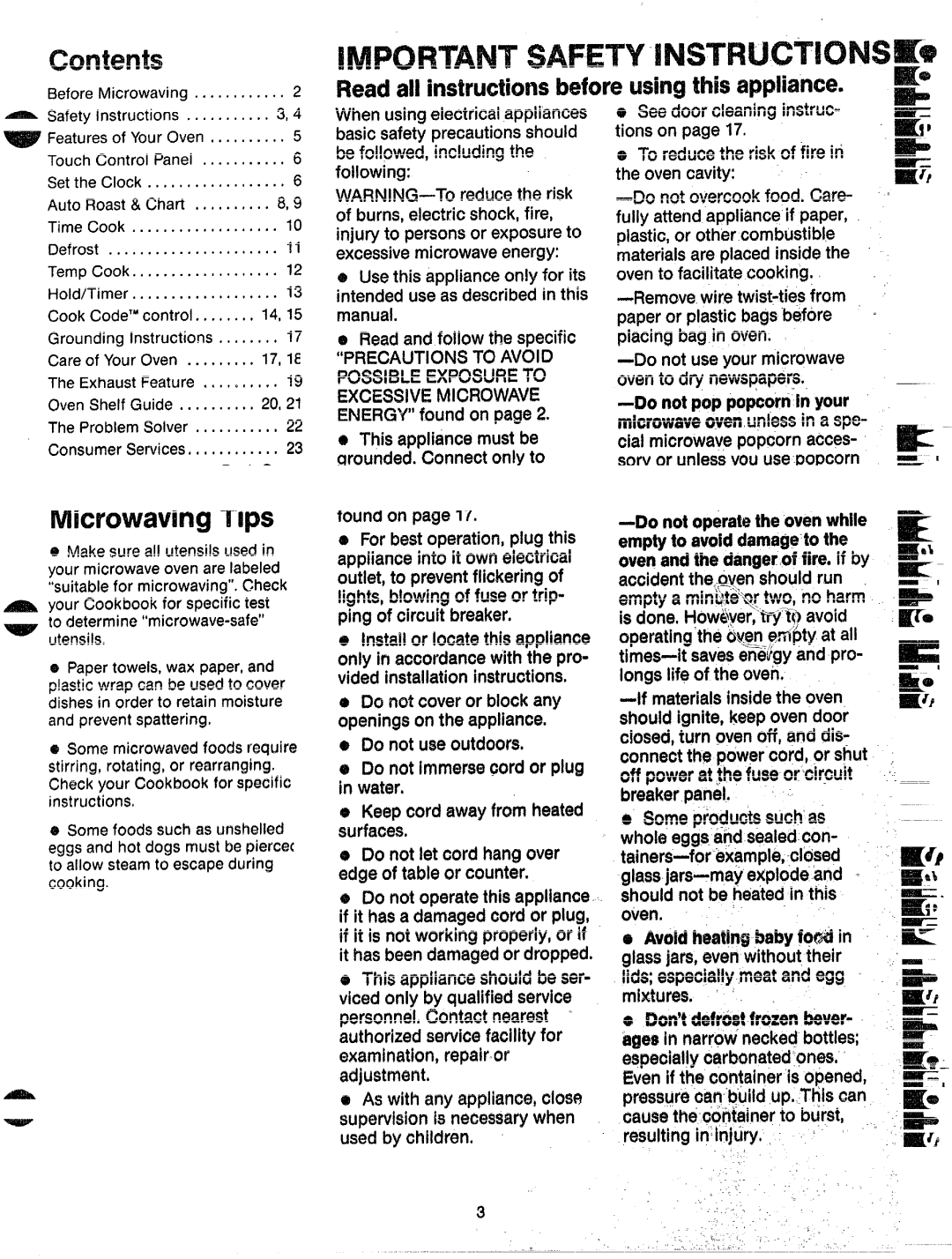 GE 49-4562, JVM59, JVIWW, 862A725P80 manual Tips, Read all, Donotpoppopcornlnyour, AvoklheatingMbytfqr~in 