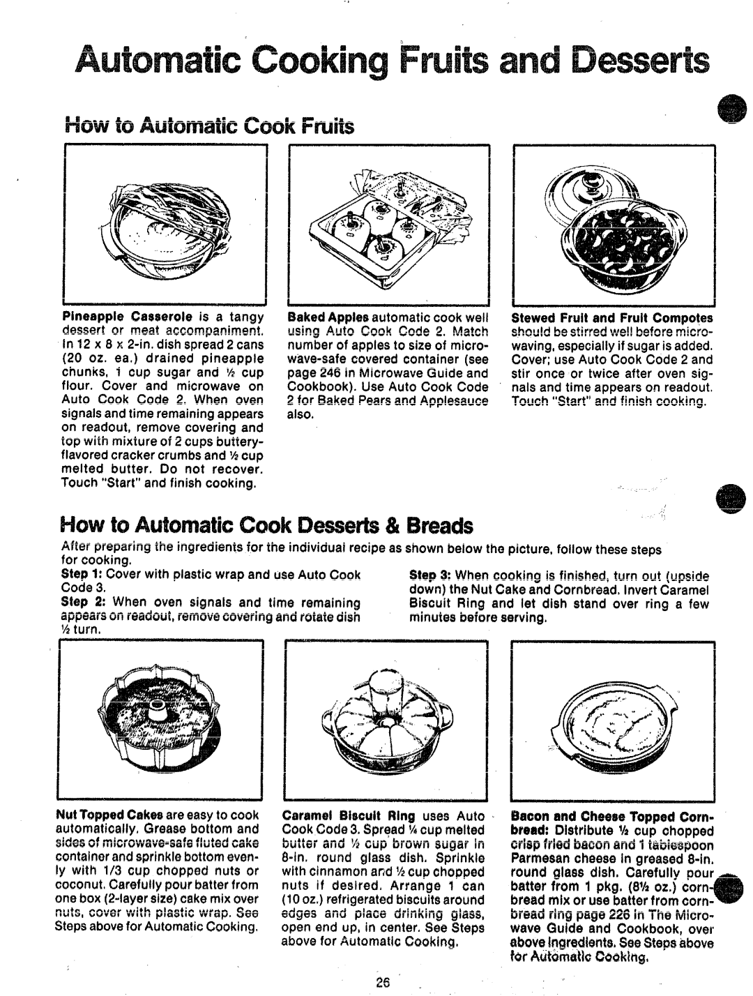 GE 49-4491, JVM70, 862A725P23 manual Down the Nut Cake and Cornbread. Invert Caramel 