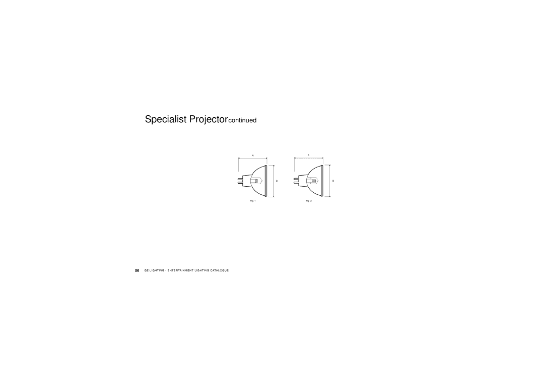 GE Lamps manual Specialist Projector 